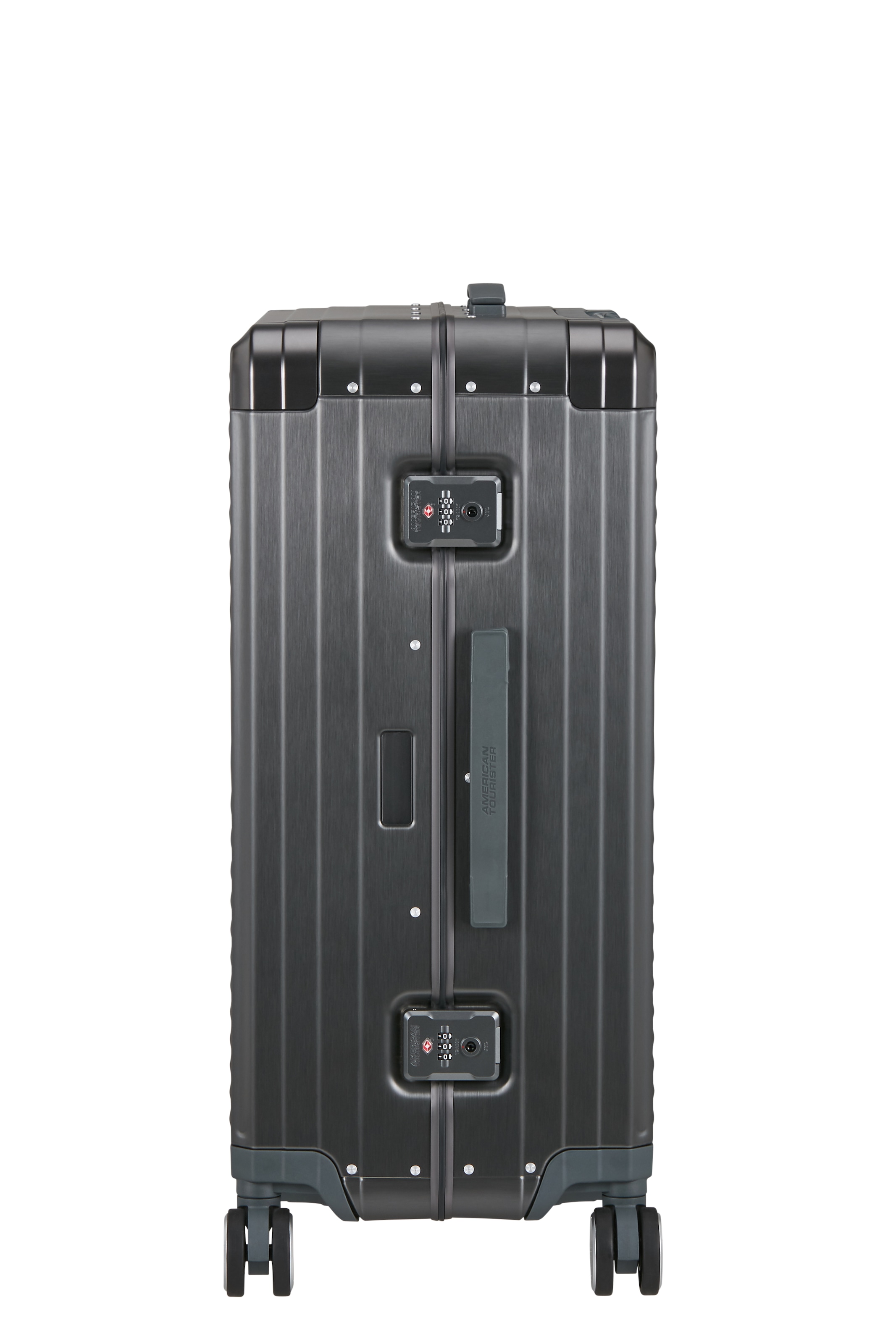 American Tourister® Hartschalen-Trolley »SOUNDBOX ALU, verschiedene Größen und Farben« 73 l 4 Rollen Hartschalen-Koffer zwei TSA-Schlösser Aluminium-Koffer
