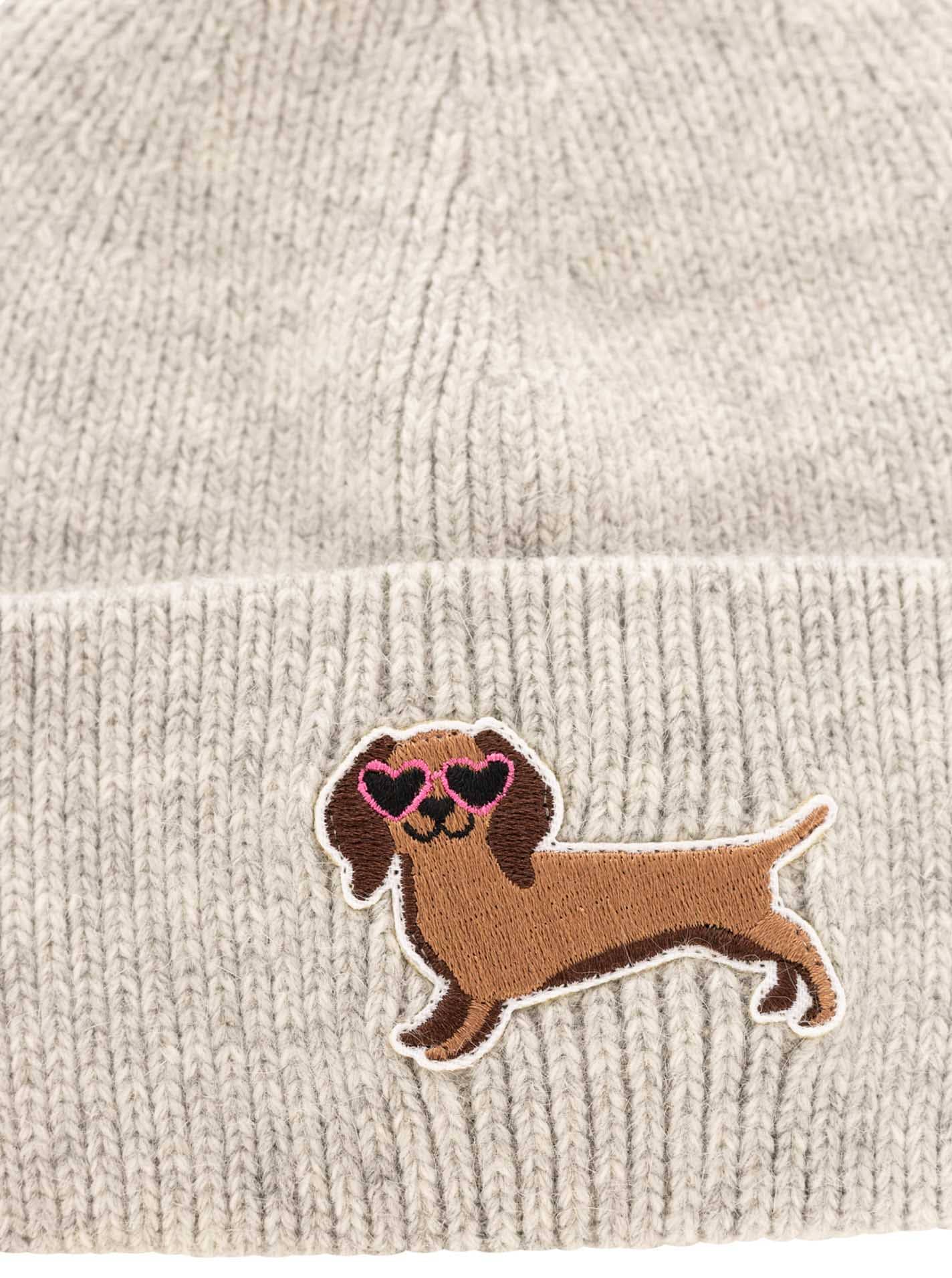 Zwillingsherz Beanie »"Dog Style"-KIDS« Dackel-Patch, breiter Umschlag, gerippt, mit Wollanteil