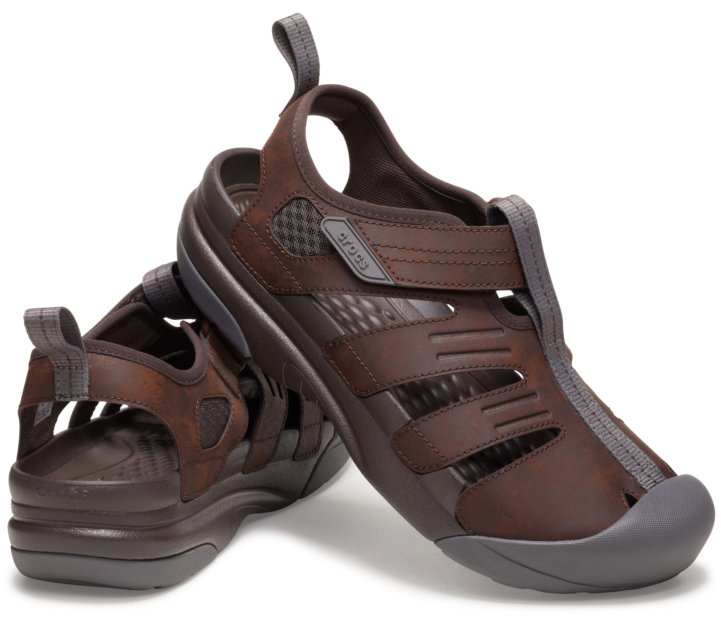 Crocs Sandale »Yukon Fisherman«, Halbschuh, Slipper, Trekkingschuh mit praktischem Klettverschluss