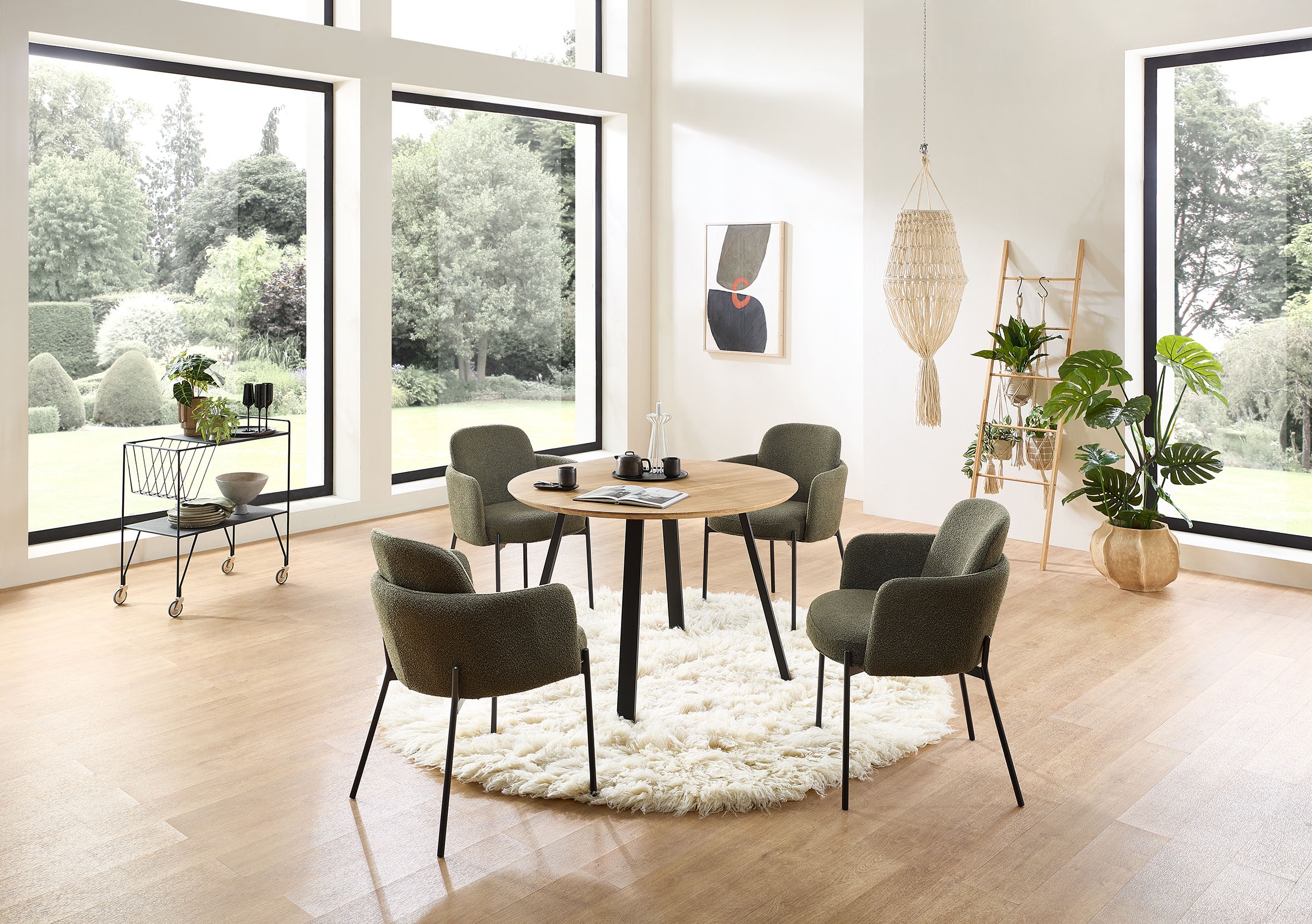 Stolkom Armlehnstuhl »Flora BxHxT 61x84x63 cm« (Set) 4 Stk.Breite 61cm, Federkern im Sitz