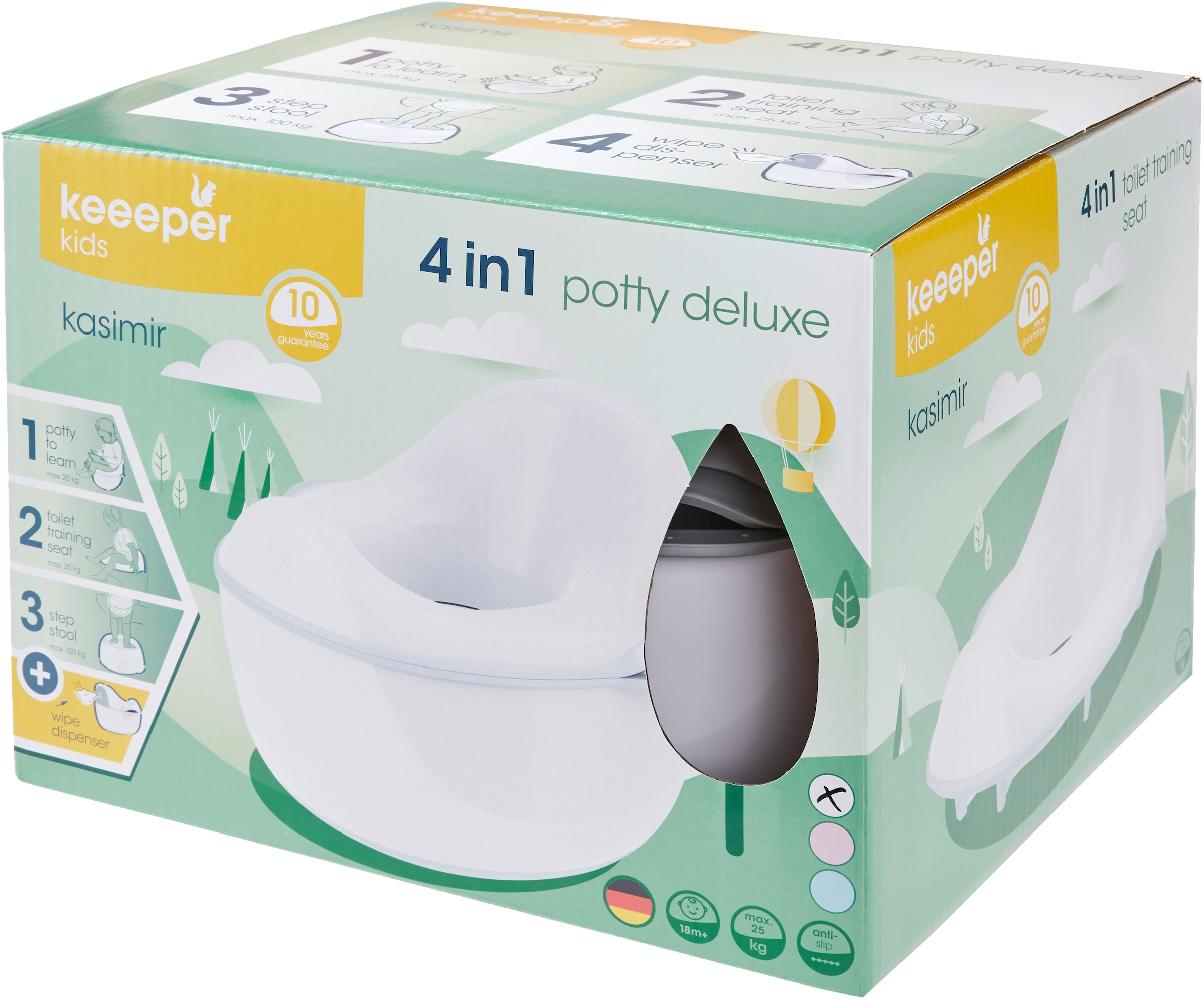 keeeper Toilettentrainer »kasimir babytopf deluxe 4in1, nordic white«, Made in Europe, FSC® - schützt Wald - weltweit