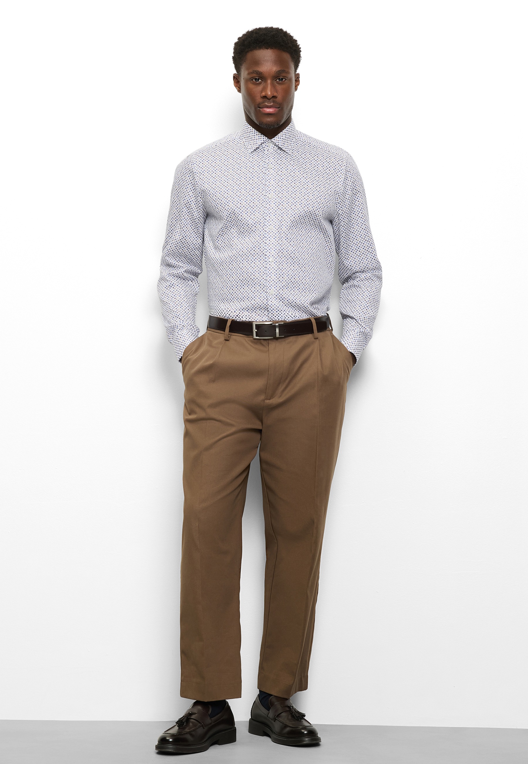 OLYMP Langarmhemd »Level Five« Businesshemd, body fit, New York Kentkragen, gemustert