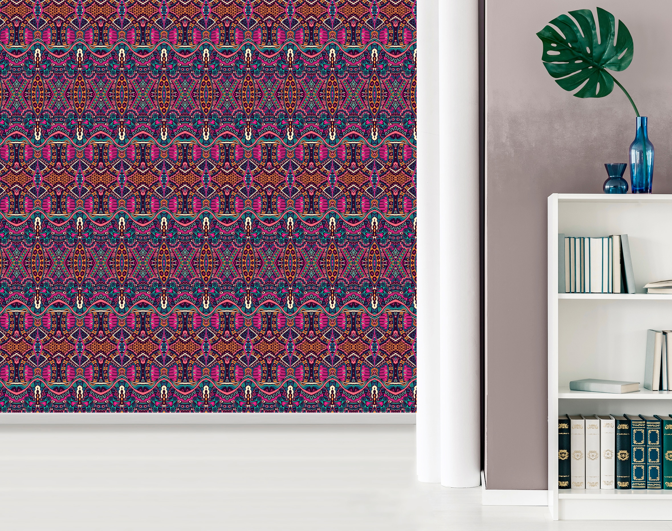queence Vinyltapete »Amira«, 90x250cm, selbstklebend, kinderleichte Anbringung, Sticker