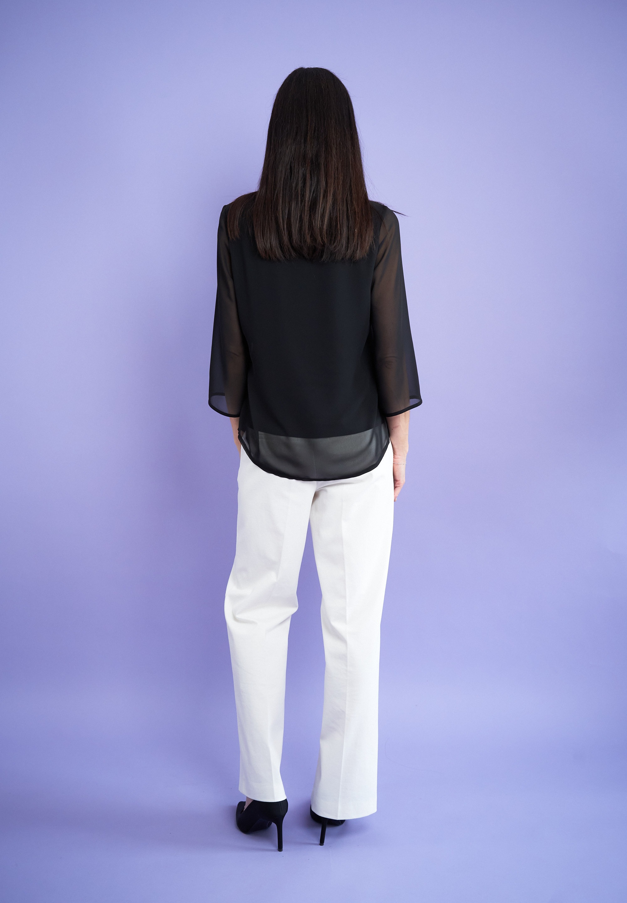 Seidel Moden Chiffonbluse »Exklusiv bei OTTO«, 3/4 -Arm mit transparenten Ärmeln und MADE IN GERMANY