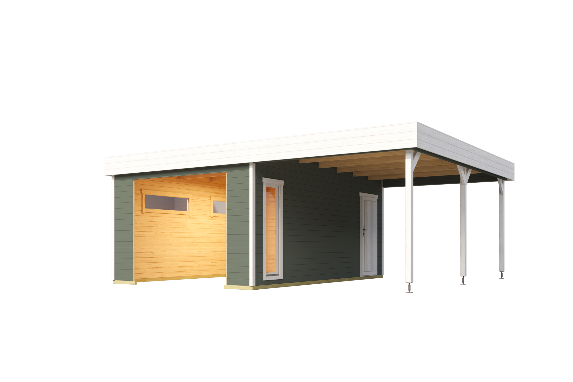 Nordic Holz Garage »BAHAMAS« BxT: 680x560 cm, ohne Tor