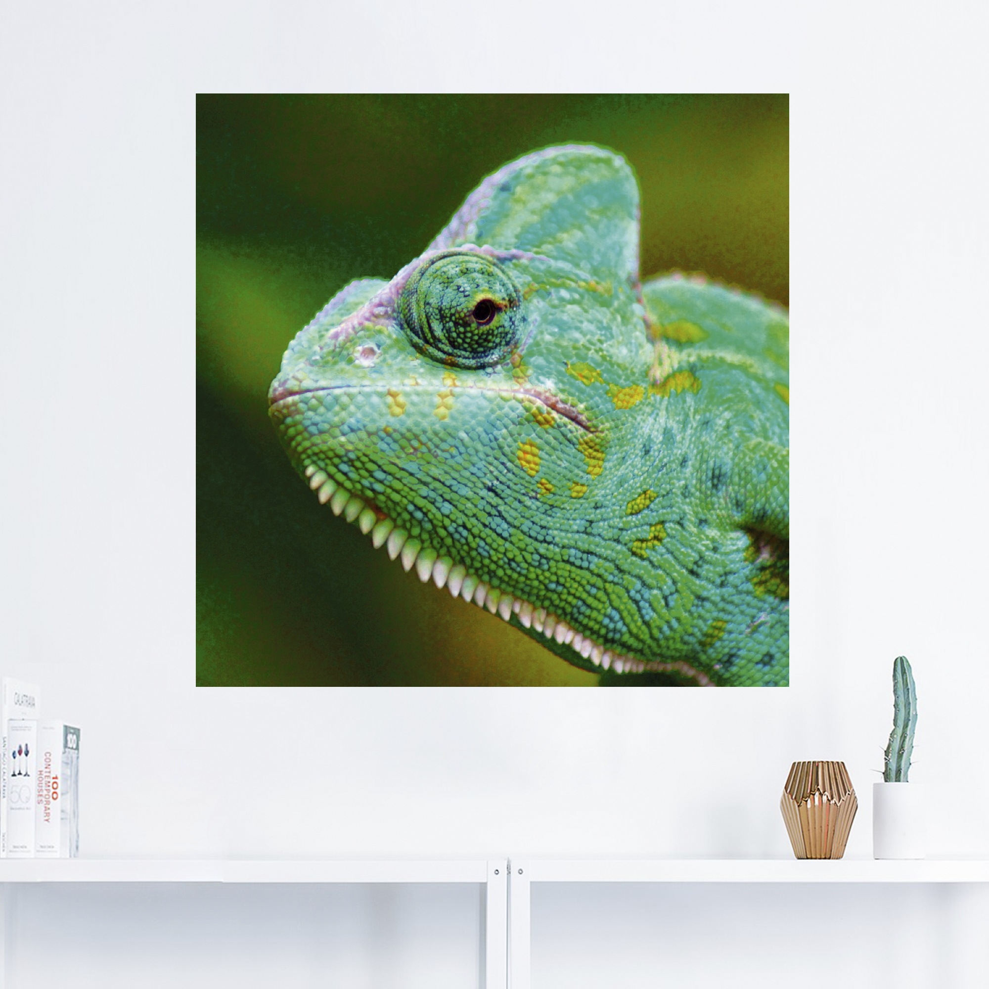 Artland Wandbild »Jemenchamäleon Portrait«, Reptilien, (1 St.), als Alubild, Leinwandbild, Wandaufkleber oder Poster in versch. Größen