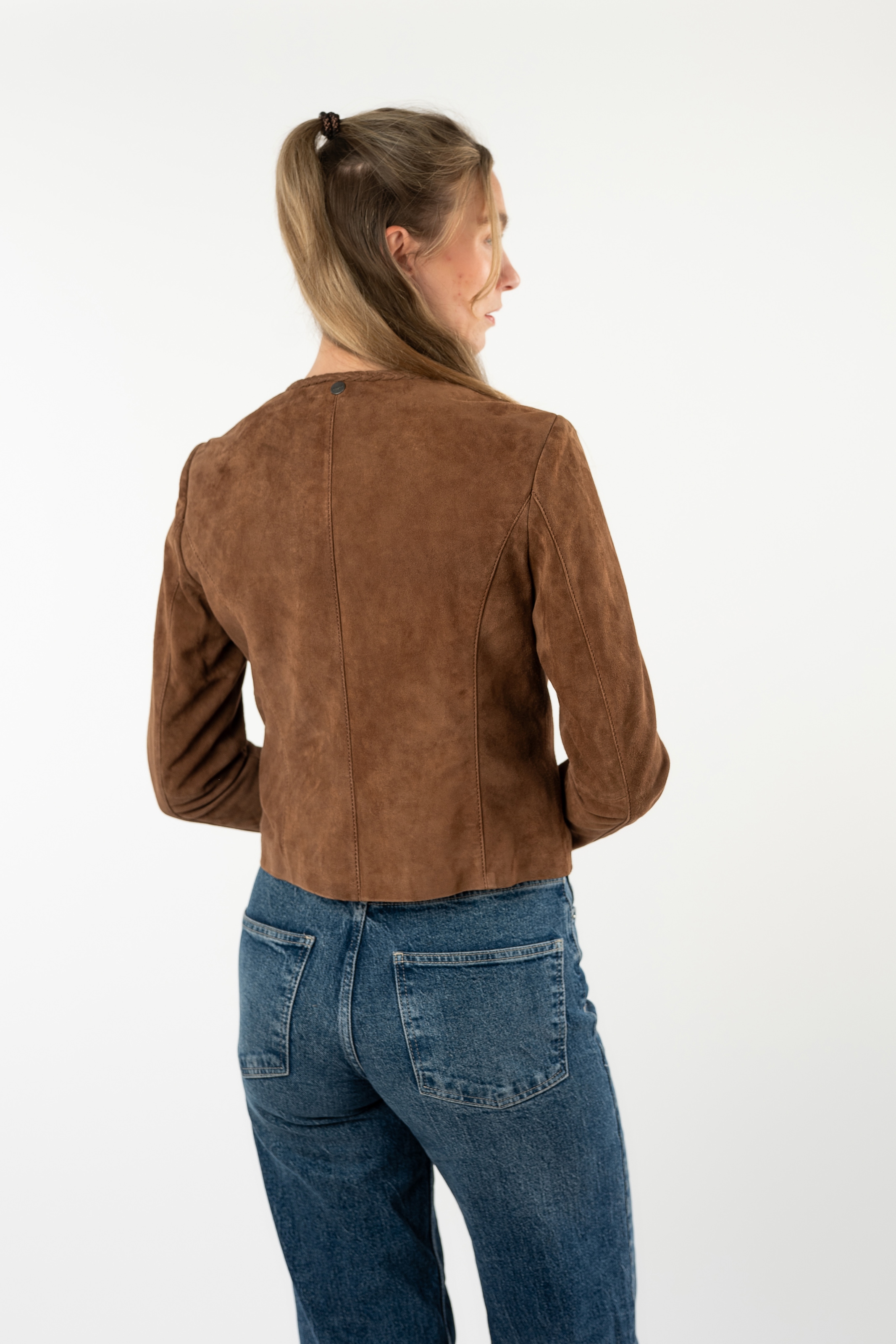 Mauritius Lederjacke »MWZainu« Kurzjacke mit geflochtenen Details