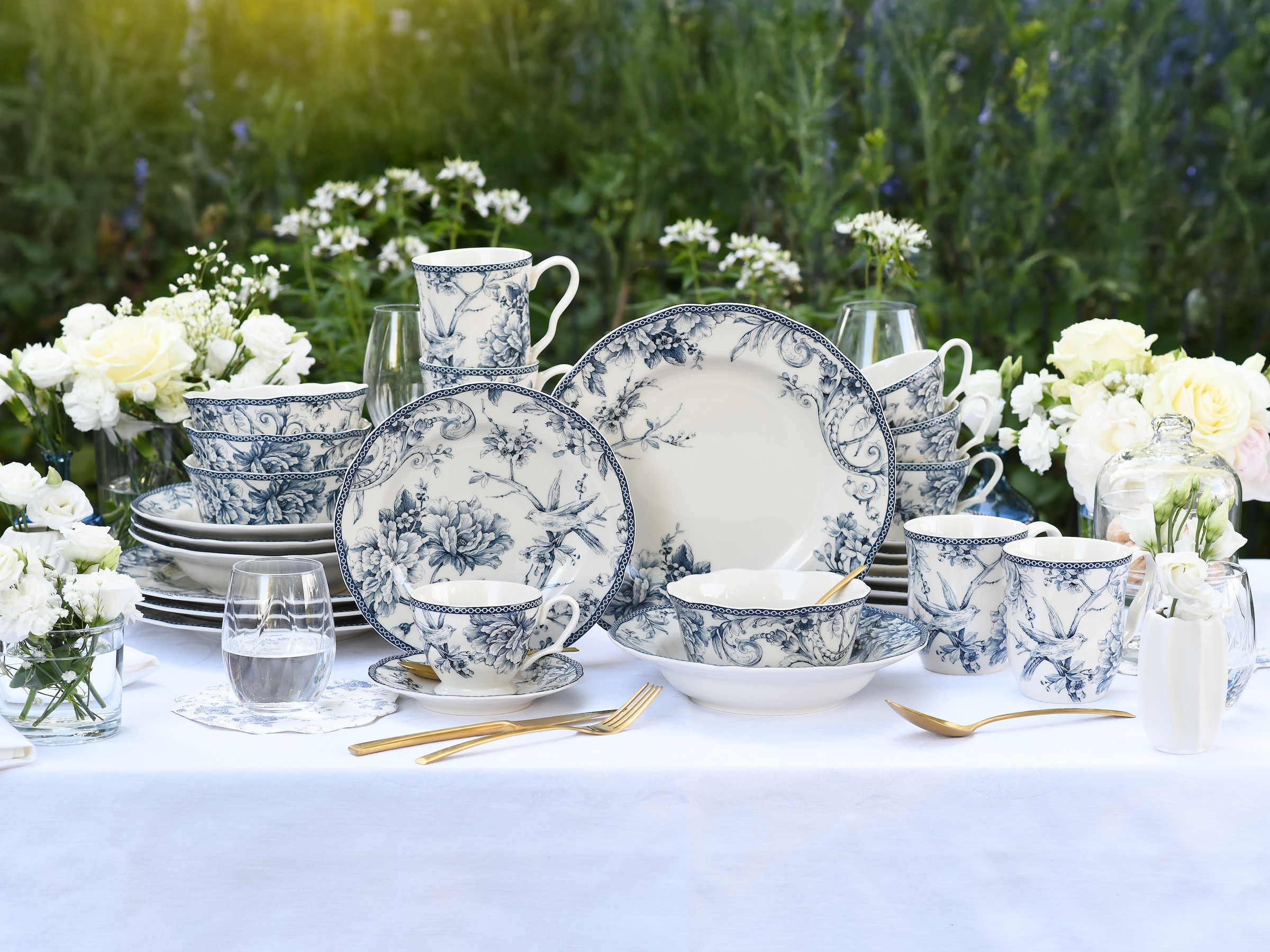 CreaTable Tafelservice »Adelaide, Service 8-tlg.« Teller Set, Nostalgischer Vintage Dekor, Elegante Form