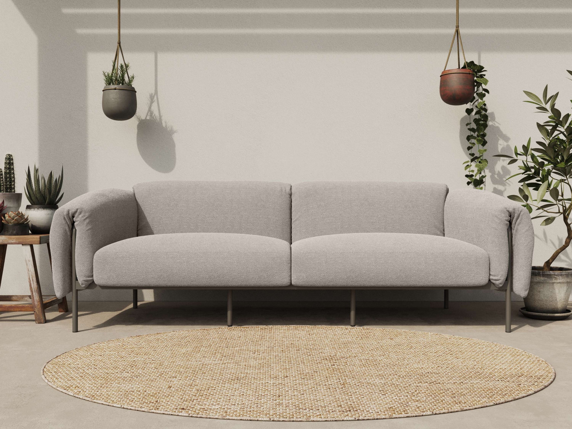 andas 3-Sitzer »Lumi«, Outdoor Gartensofa, wetterfeste Materialien, Breite 228 cm