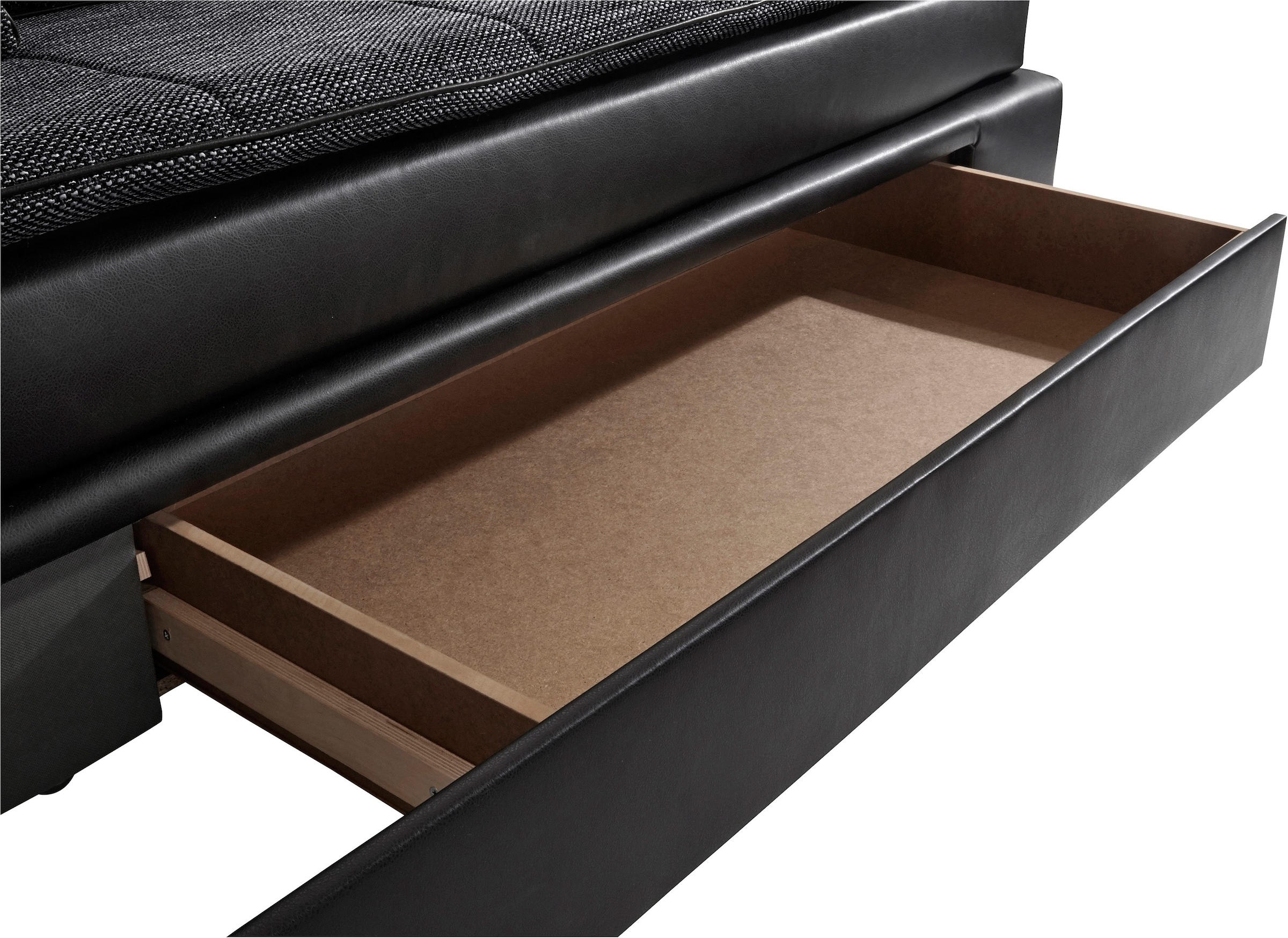 INOSIGN Ecksofa »Night & Day L-Form mit Dauer-Schlaffunktion ohne Armlehnen«, mit Boxspring-Bettfunktion 180x200 cm und Bettkasten, Dauerschläfer!