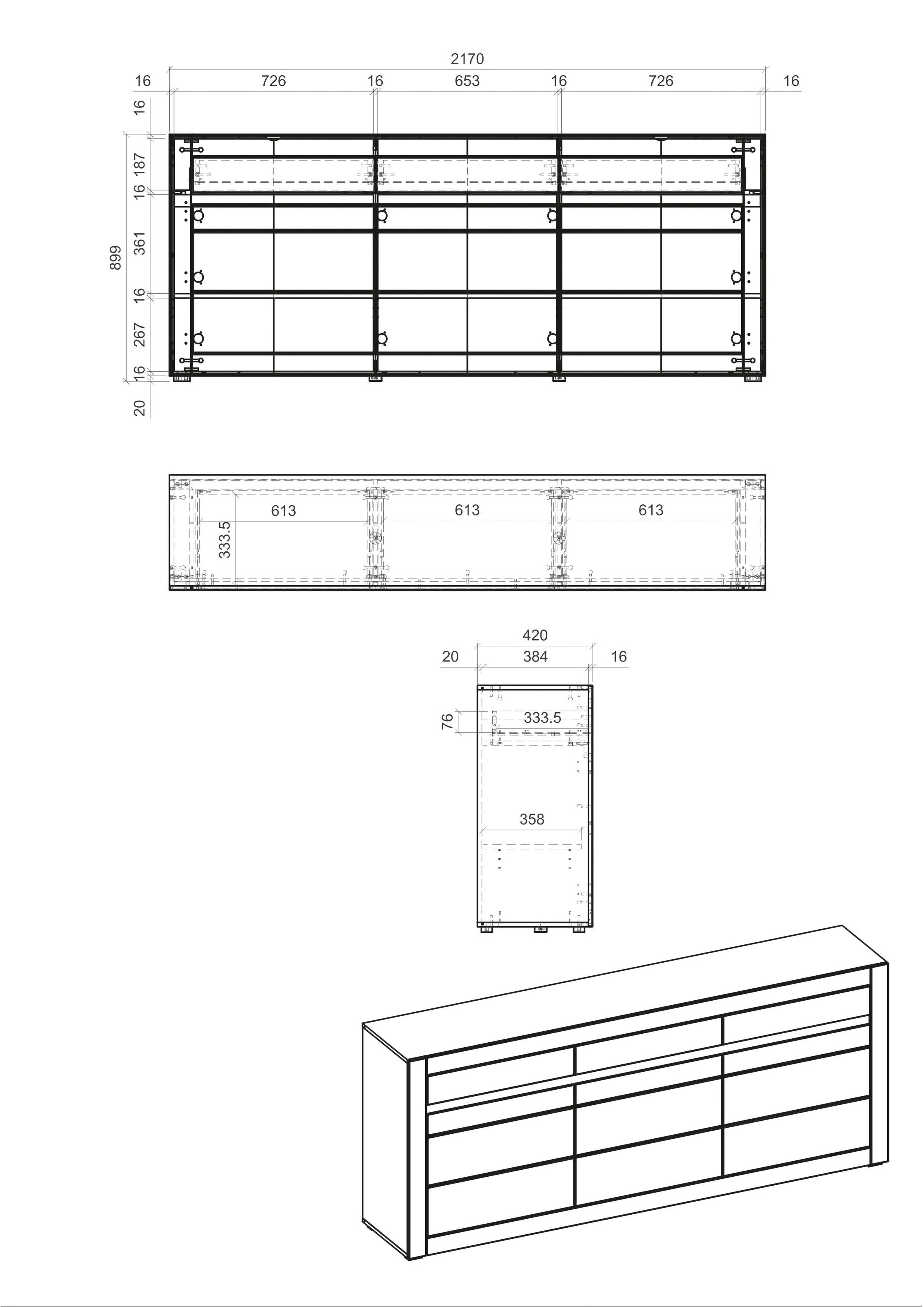INOSIGN Sideboard »CASABLANCA«, Soft-Close, Breite 217 cm bestellen |  UNIVERSAL