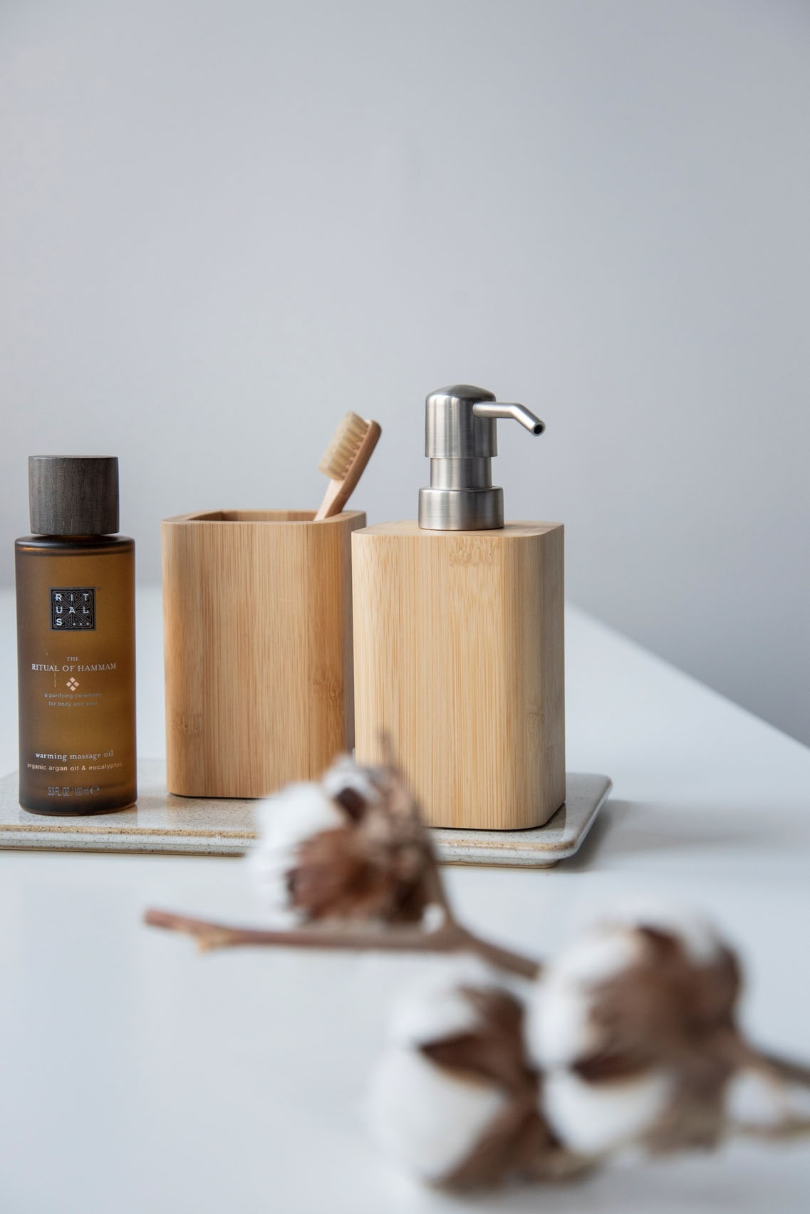 WENKO Seifenspender »Bambusa« aus Bambus, Füllmenge: 220 ml