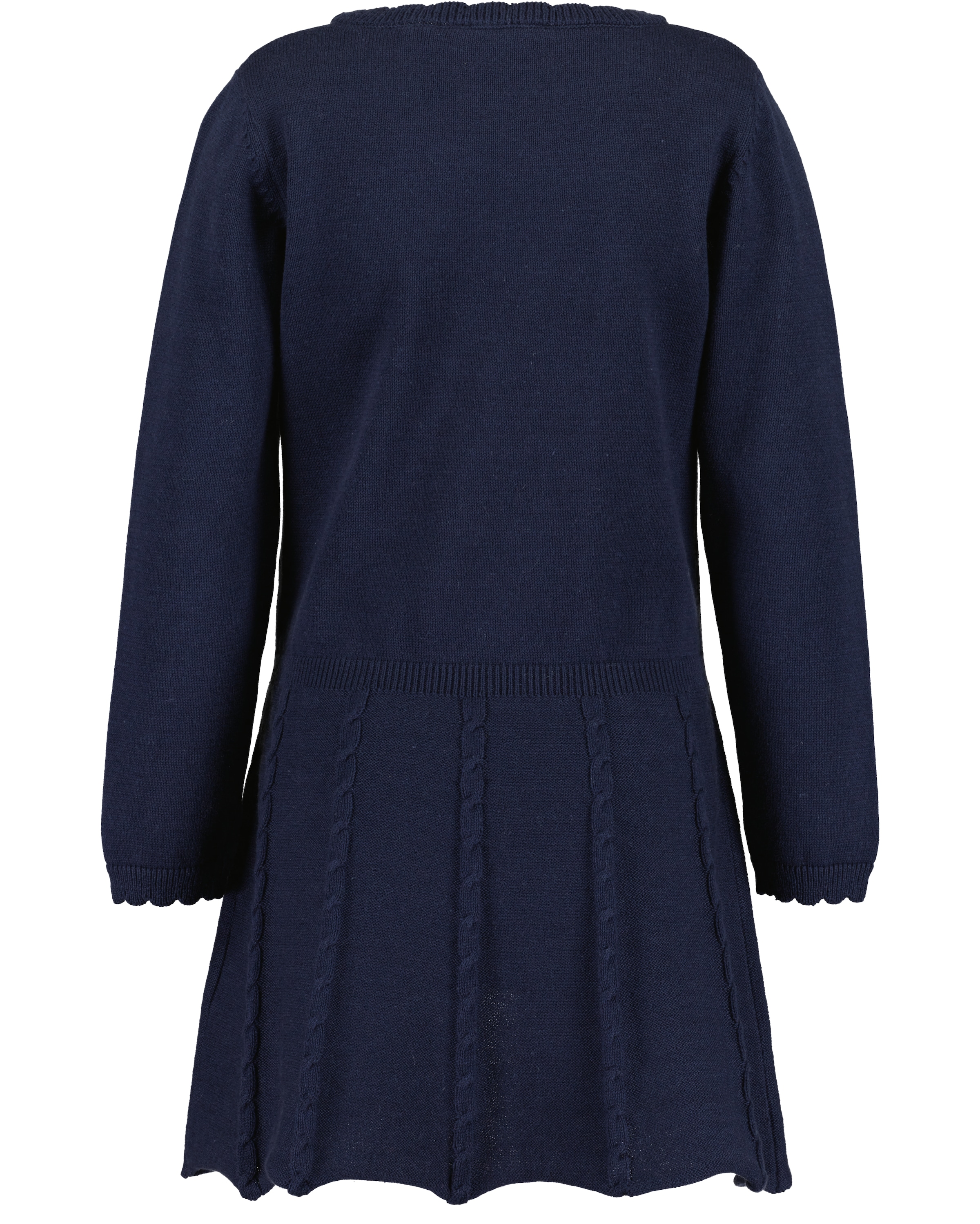 Blue Seven Strickkleid, mit Zopfstrickdetails und süßen Kanten in Häkeloptik