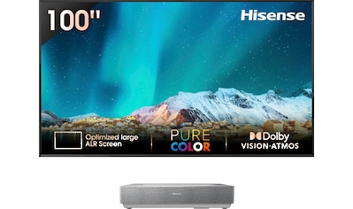 DLP-Beamer »Hisense 100L5HD Daylight Screen (100 Zoll) Laser TV Projektor«, 4K, HDR,...