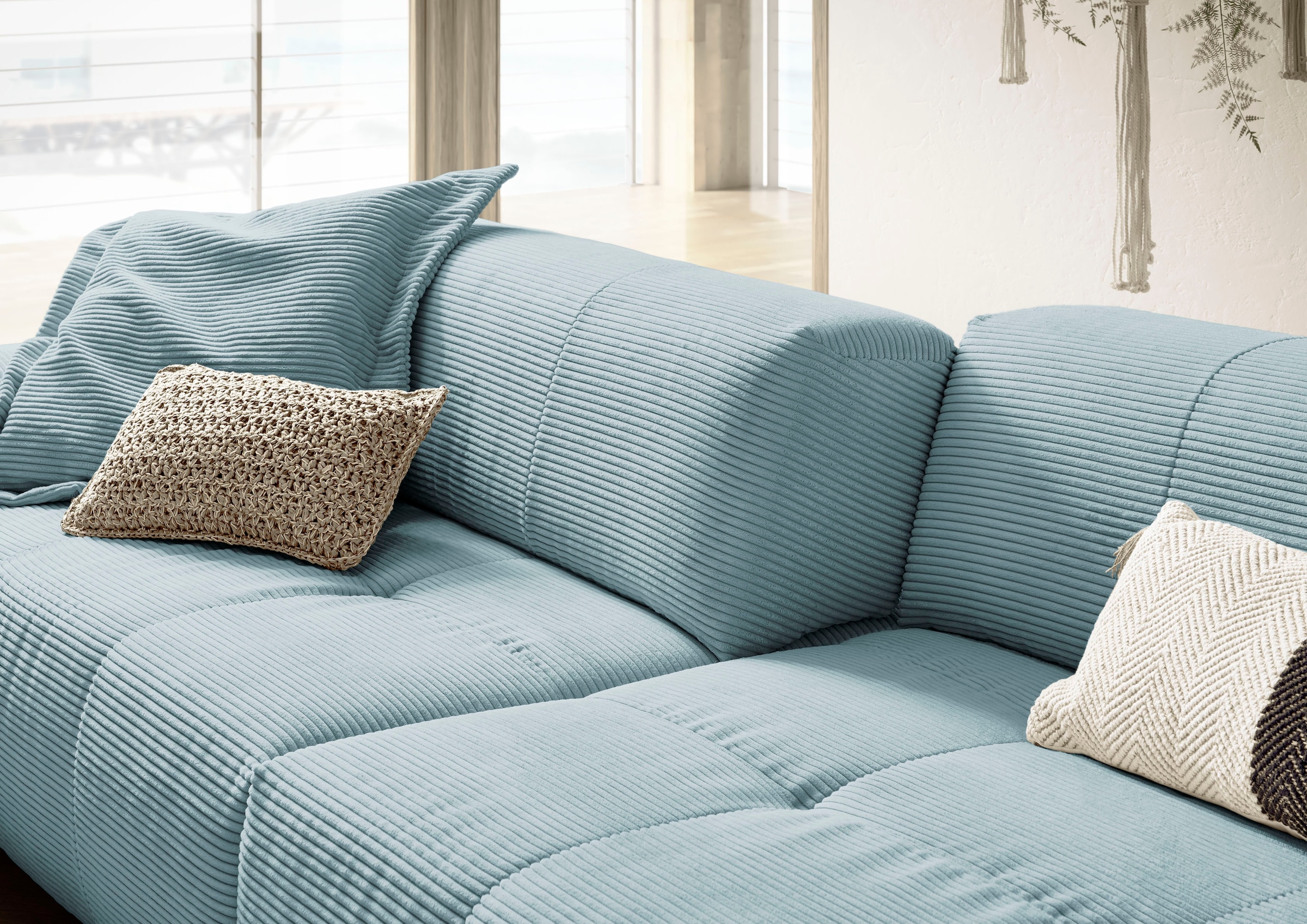 3C Candy Big-Sofa »Yoshy Mega Sofa mit Komfortfunktionen, modern und bequem,«, Zwei Sitztiefen durch verstellbare Rückenlehne, Bezug in Cord