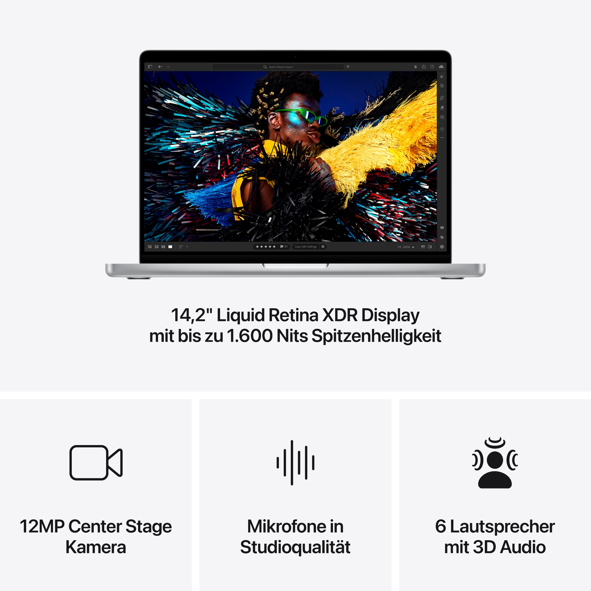 Apple Notebook »MacBook Pro 14'' M4 Pro«, 35,97 cm, / 14,2 Zoll, Apple, M4 Pro, 16-Core GPU, 512 GB SSD