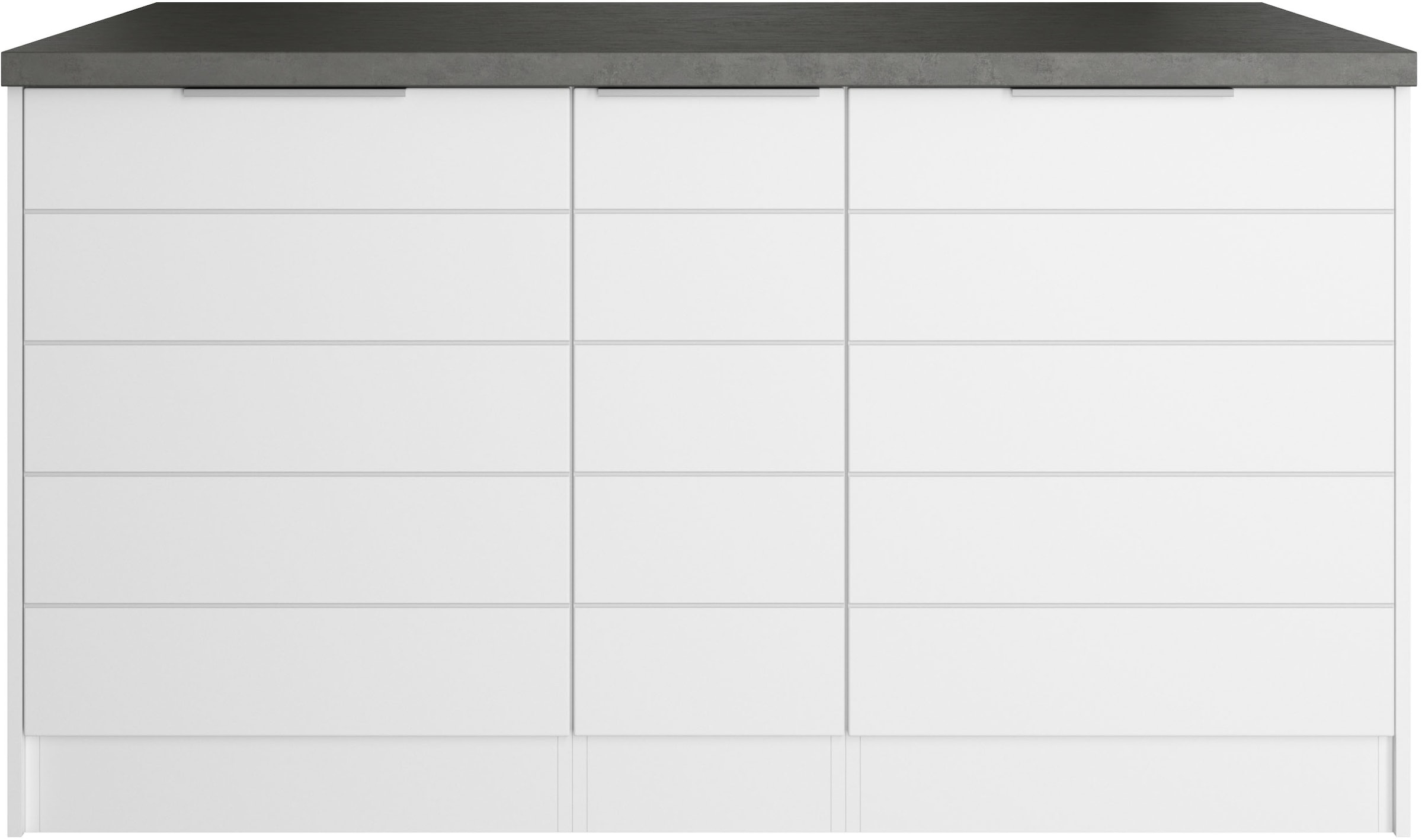 KOCHSTATION Kücheninsel »KS-Luhe, Breite 153 cm, mit Flaschenregal«, MDF-Fronten, Arbeitsplatte 38mm stark