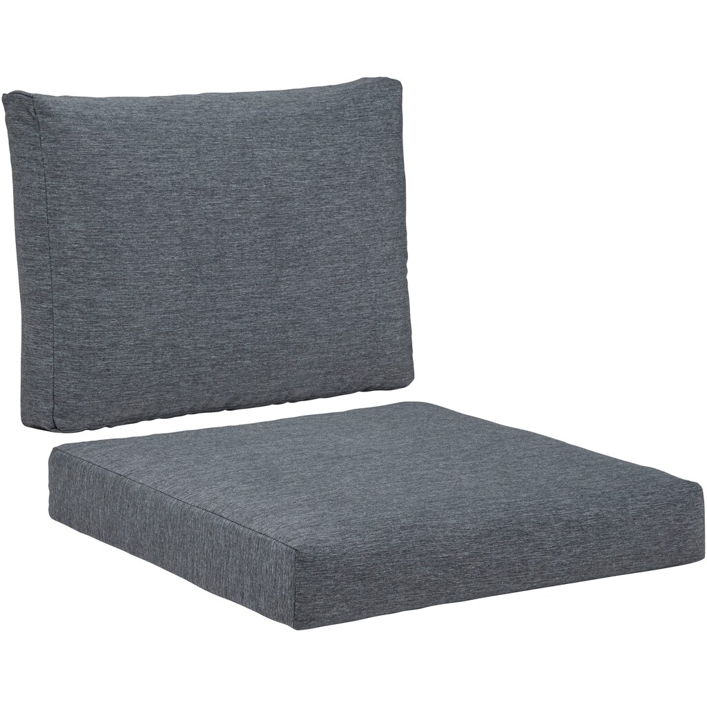 KONIFERA Gartenlounge-Set »Copenhagen«, (Set, 14 tlg., 1x 3er Sofa, 2x Sessel, 1x Tisch 100x52x39 cm, inkl. Auflagen), Armlehnen und Tischplatte aus hochwertigem Nonwood