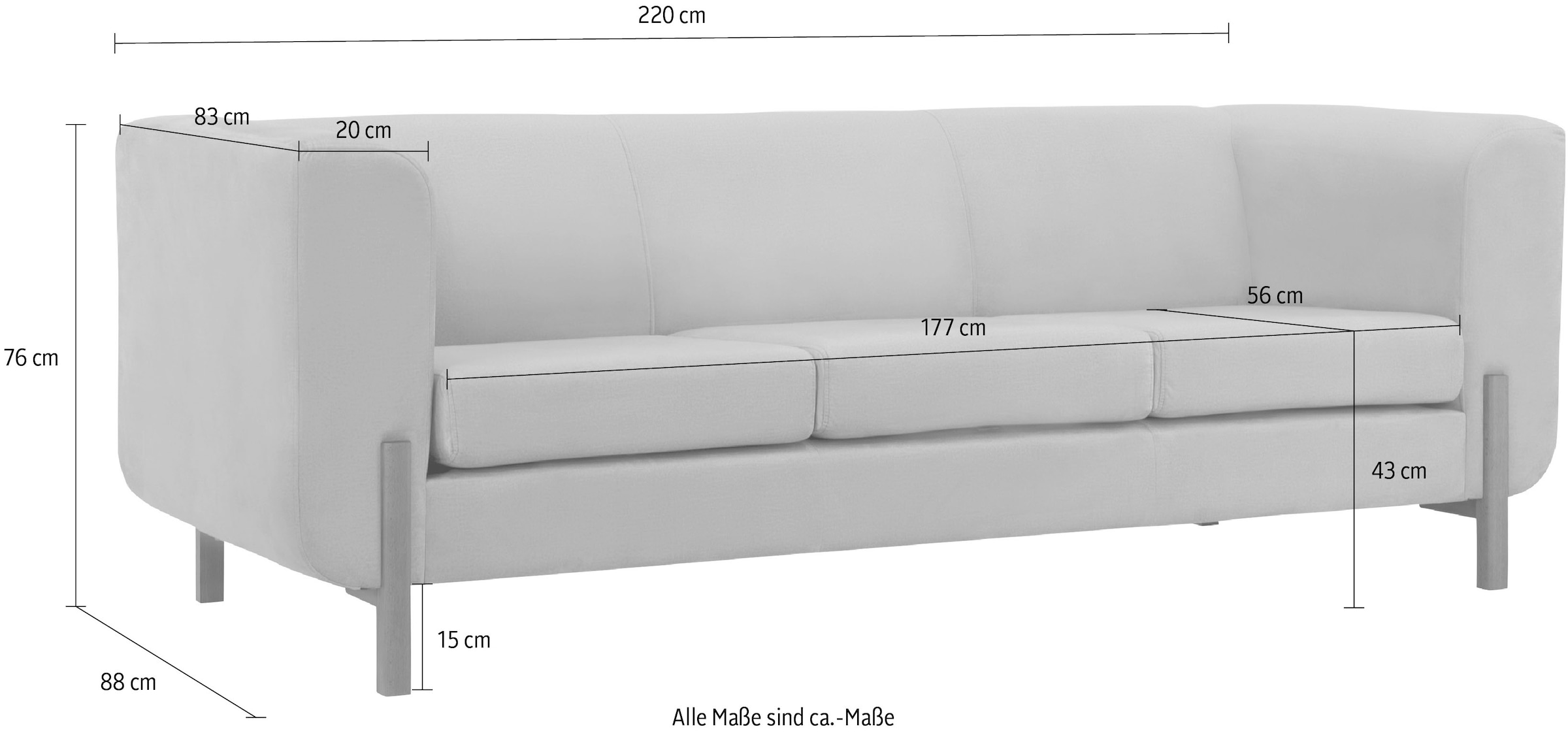 Home affaire 3-Sitzer »Gaut« 3-Sitzer