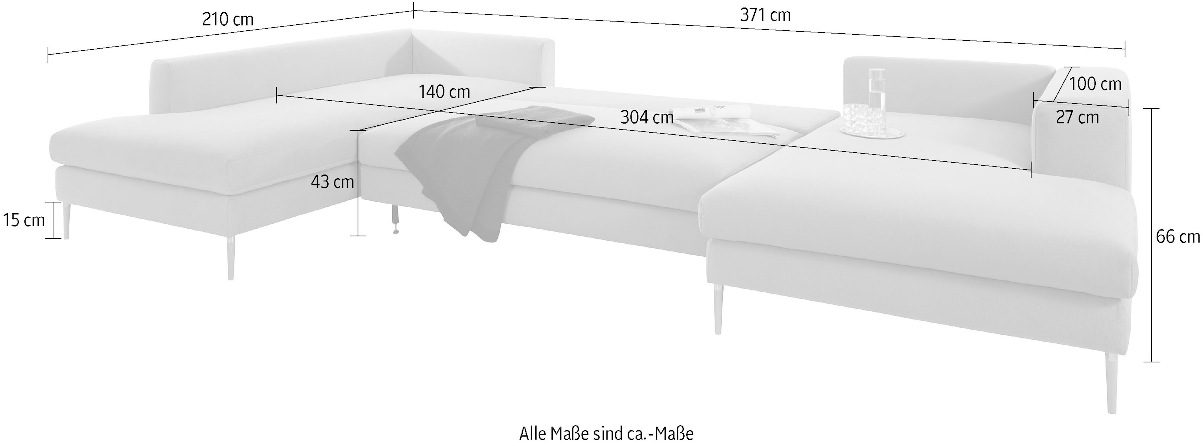 OTTO products Wohnlandschaft »Finnja, U-Form«