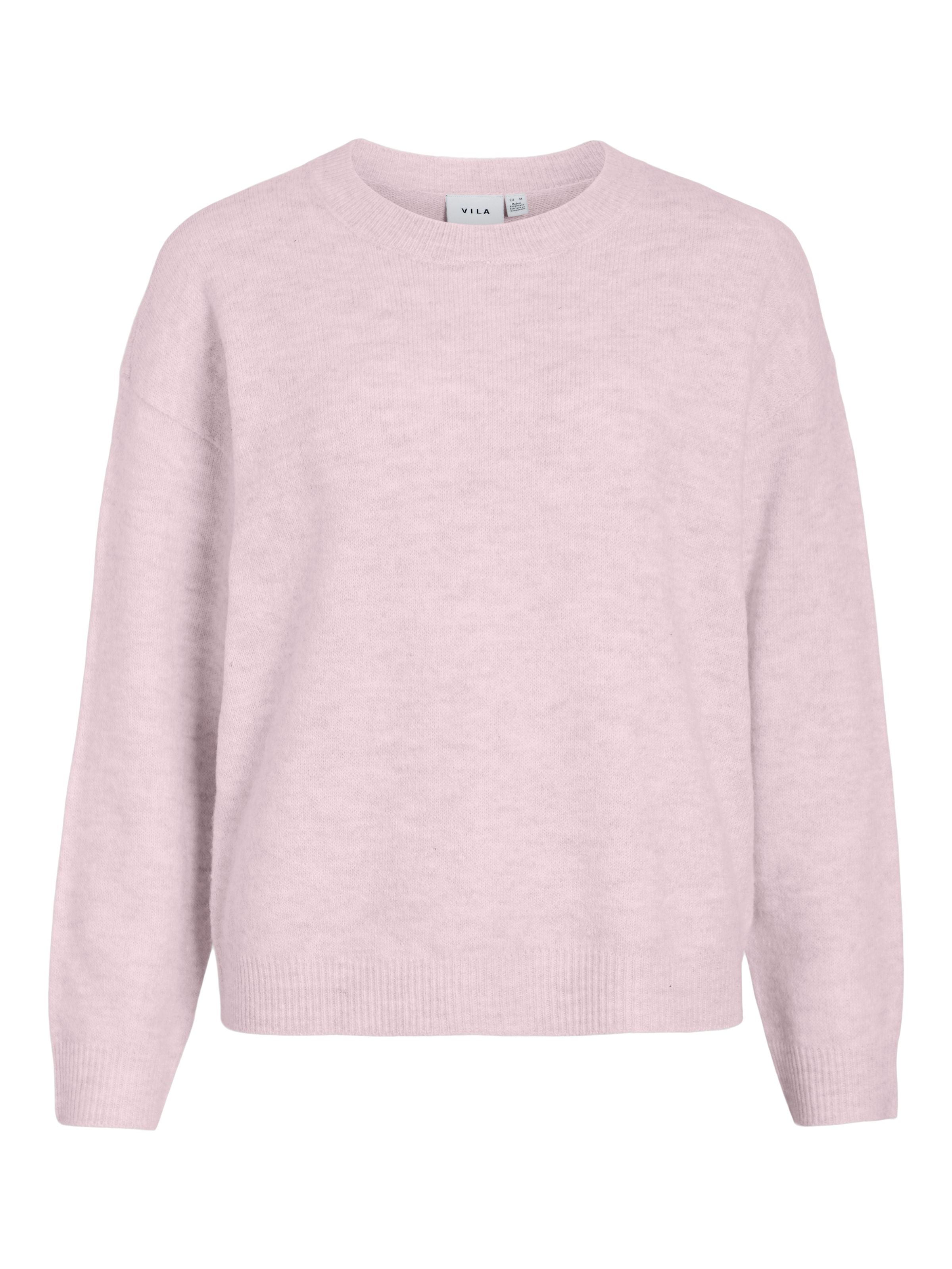 Vila Strickpullover »VILIGA L/S O-NECK KNIT TOP - NOOS« Materialmix, relaxed fit