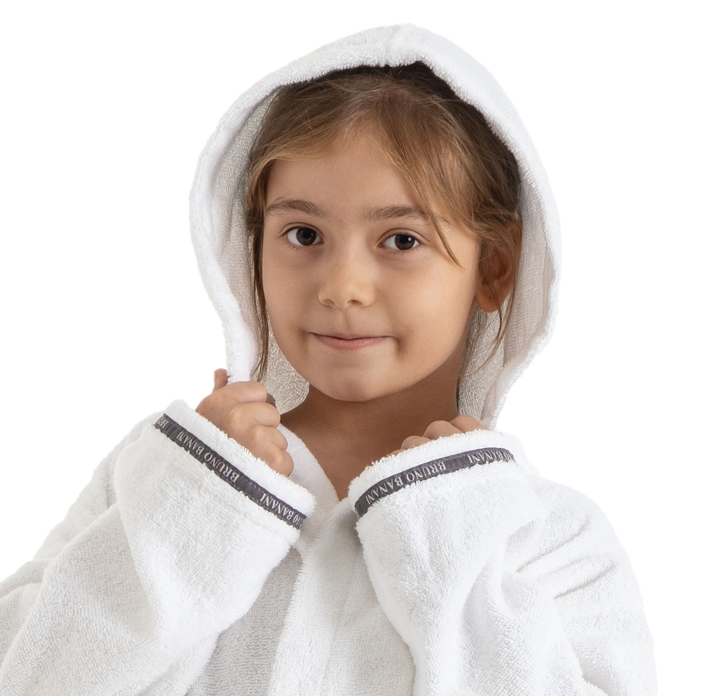 Bruno Banani Kinderbademantel »Danny, Ideal für Zuhause, Schwimmbad oder im Urlaub« 1 Stk. tlg., mit Logostreifen, aus 100% Baumwolle