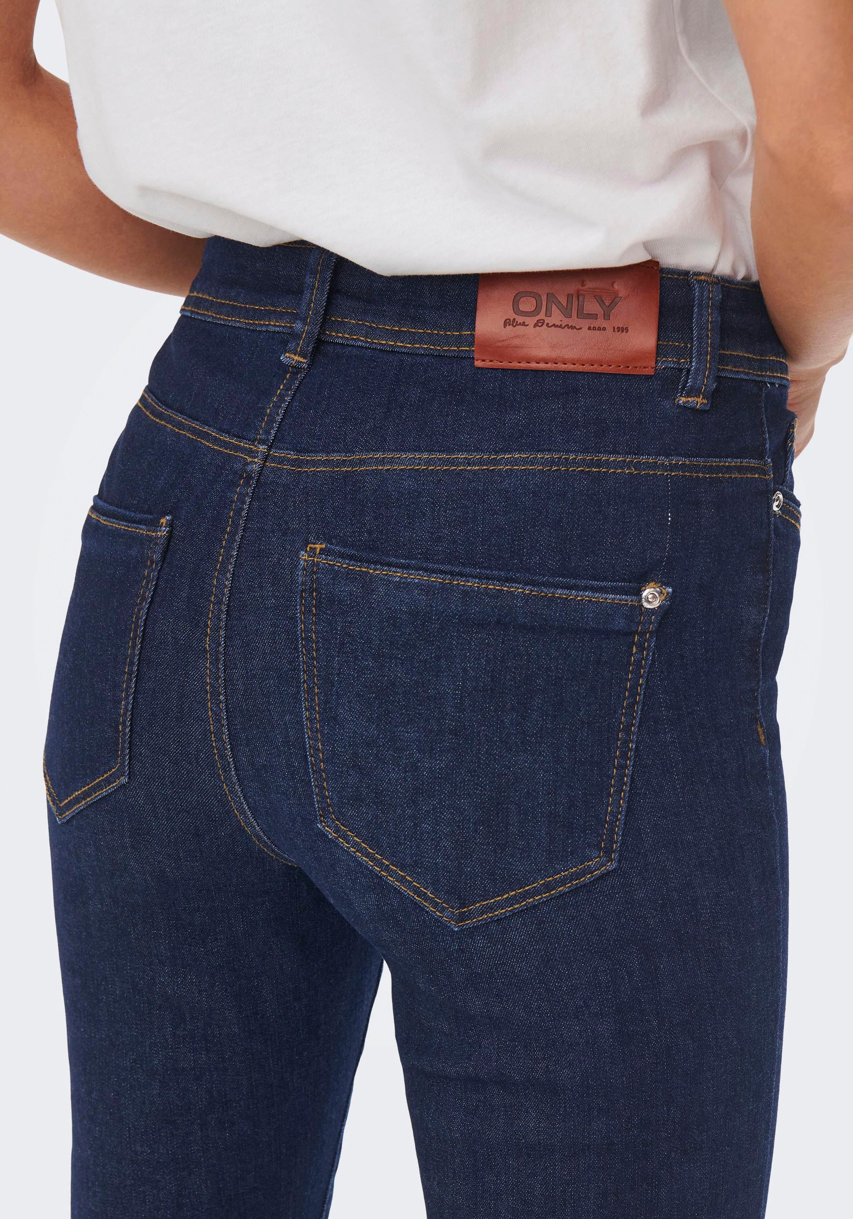 ONLY Bootcut-Jeans »ONLWAUW LIFE HW FLARED RINSE DNM«, mit Stretch