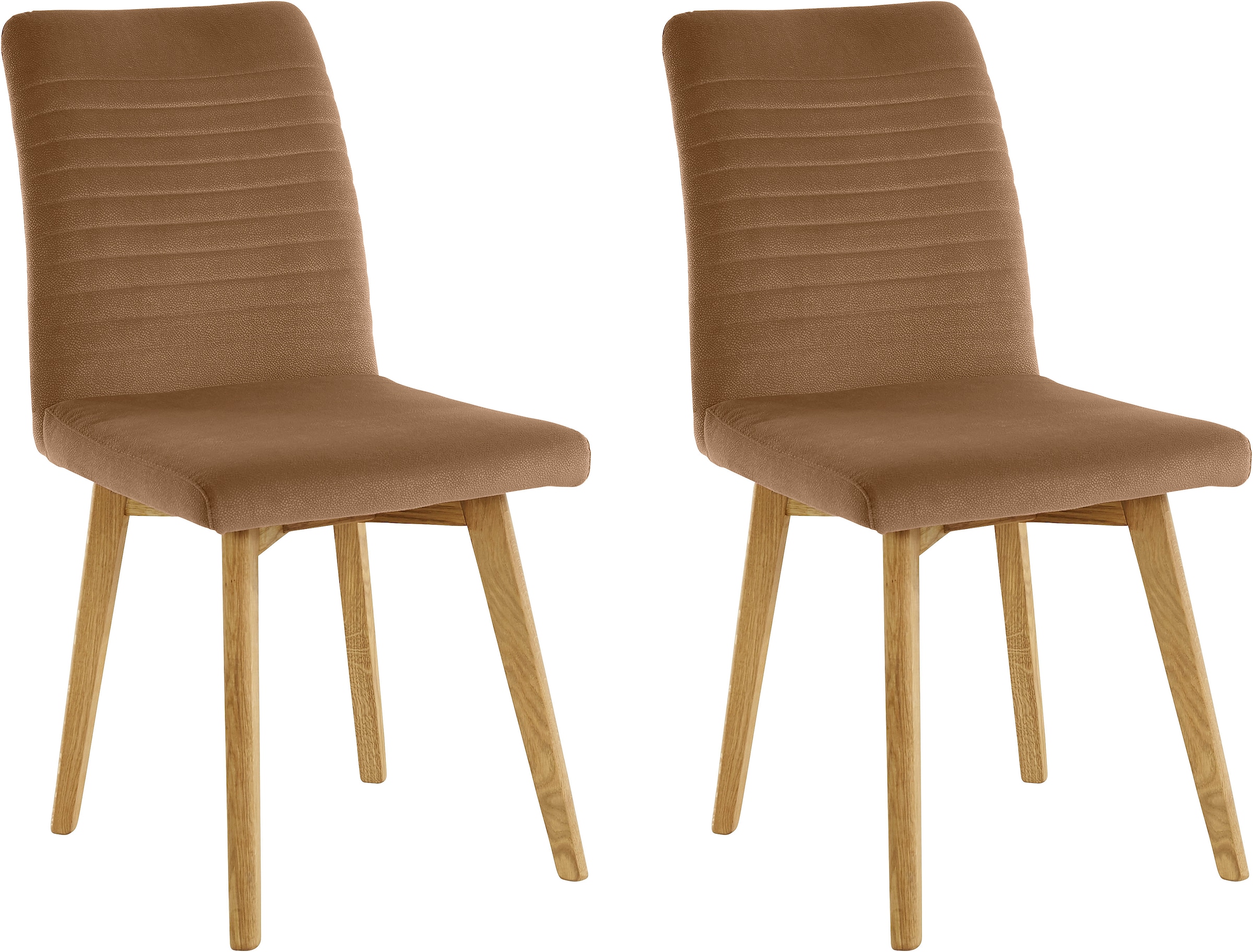 GOODproduct Esszimmerstuhl "Alessja" (Set) 2 Stk.Bezug aus Microfaser, Gestell aus Eiche Massivholz