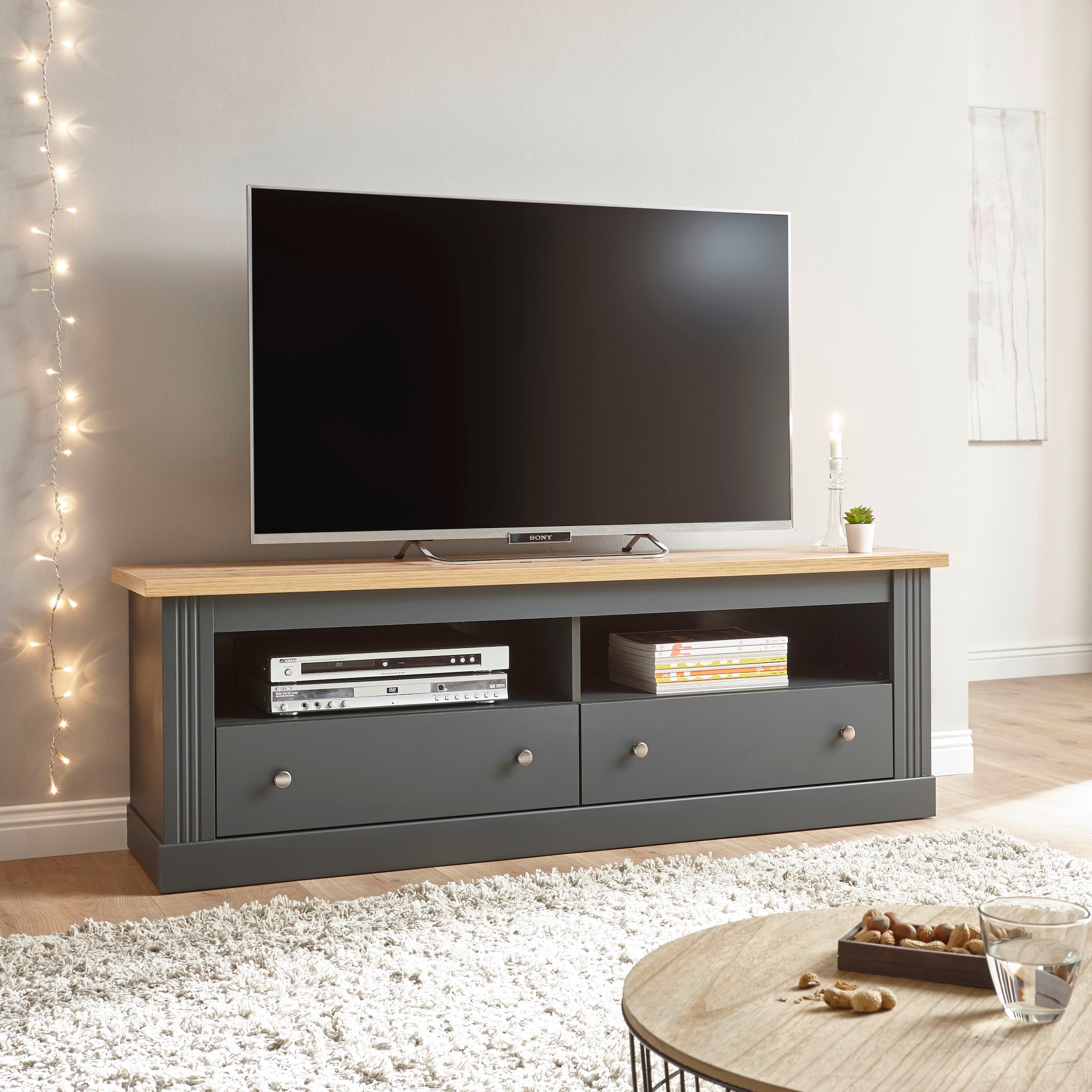 OTTO home Lowboard »Westminster« Breite ca. 152cm,  Fernsehtisch in romantischem Landhausstil