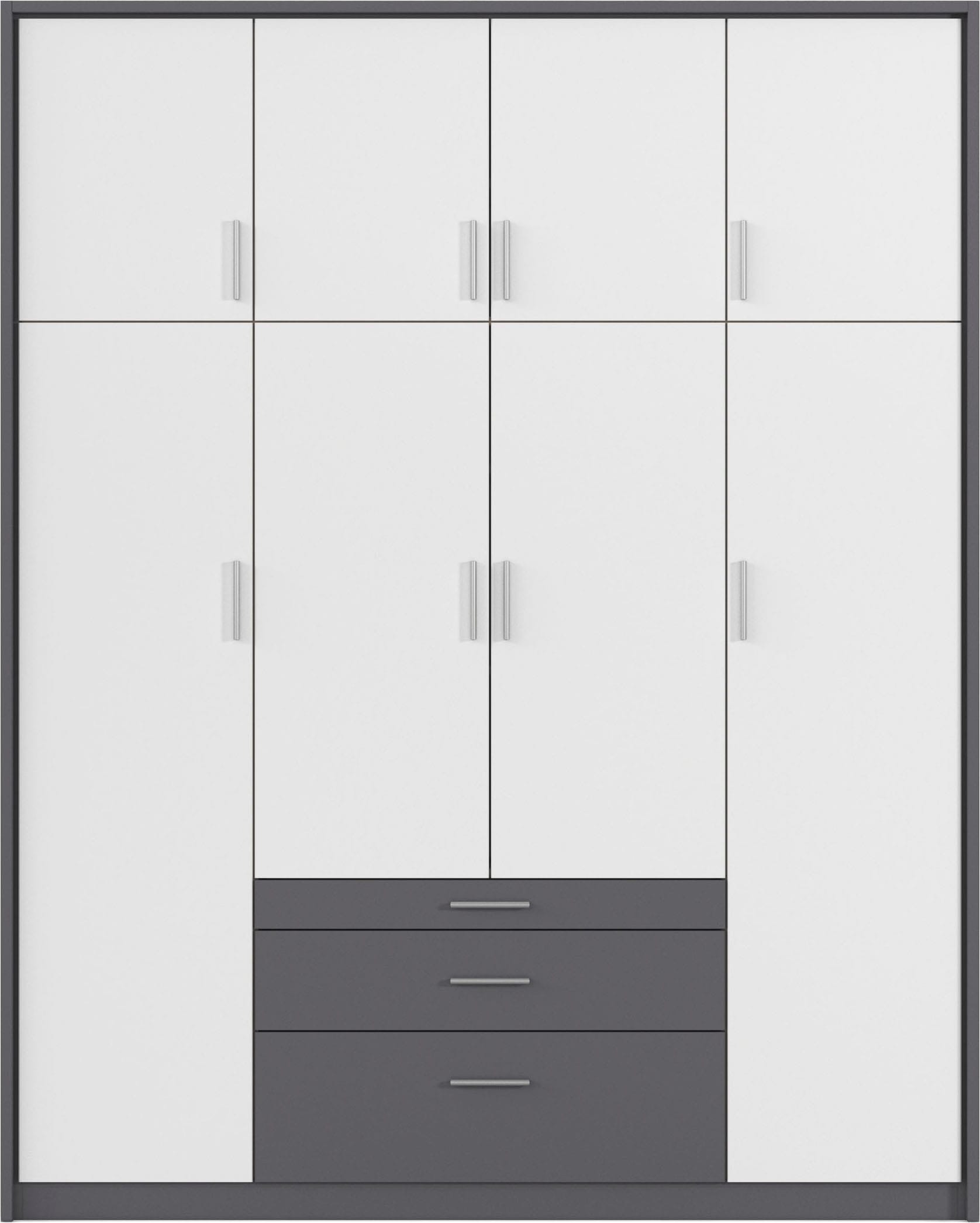 rauch Kleiderschrank »Schrank Drehtürenschrank Garderobe Ankleide Schlafzimmer HILDESHEIM« Breiten: 185/275 cm, Höhe 231 cm,  oberste Schublade mit praktischer Facheinteilung MADE IN GERMANY