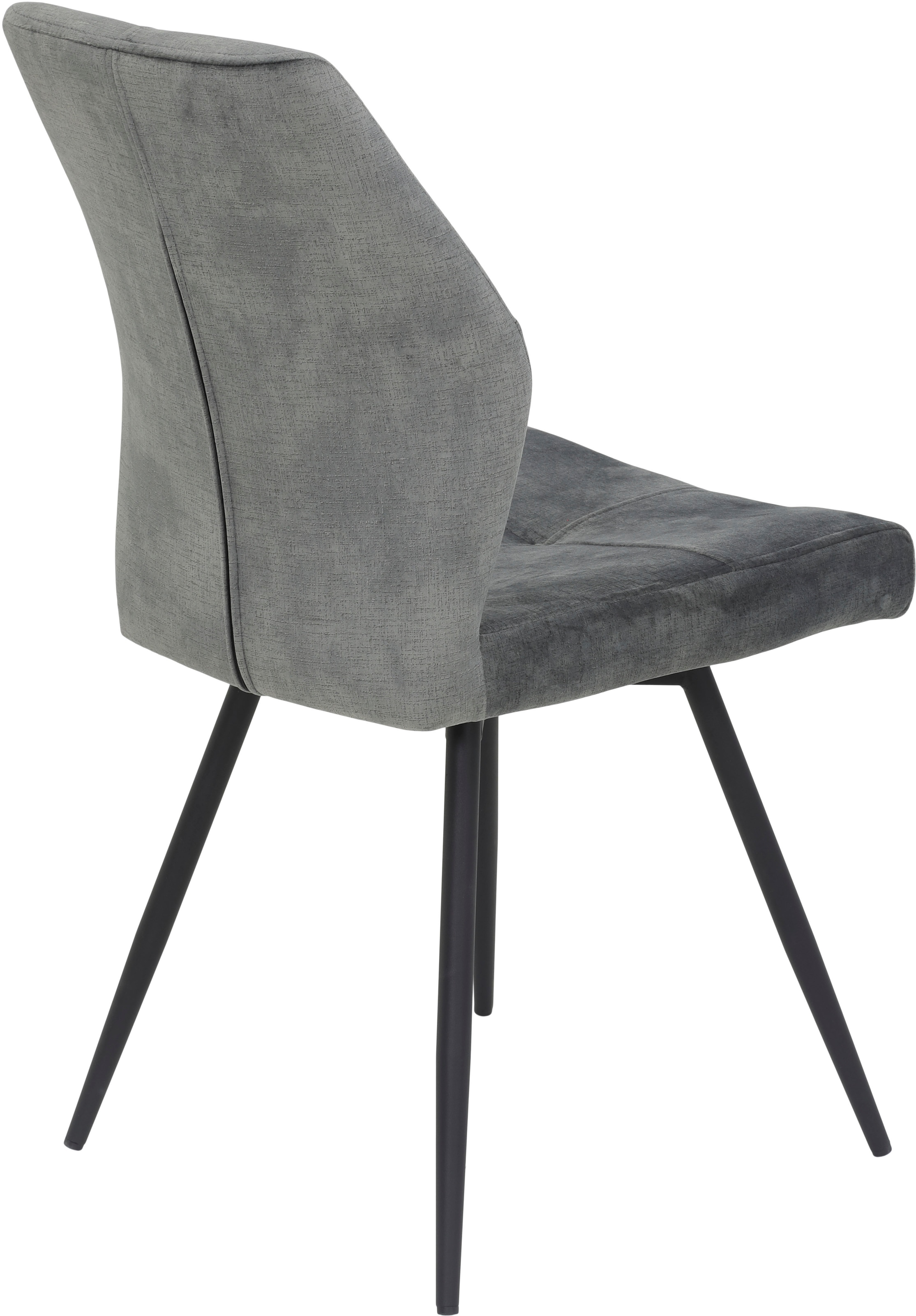 HELA 4-Fußstuhl »ALLY«, (Set), 2 St., Microfaser VINTAGE-Polyester, 4-Fuß, 360° drehbar, gepolstert, Vintage Velvet mit Steppnähten