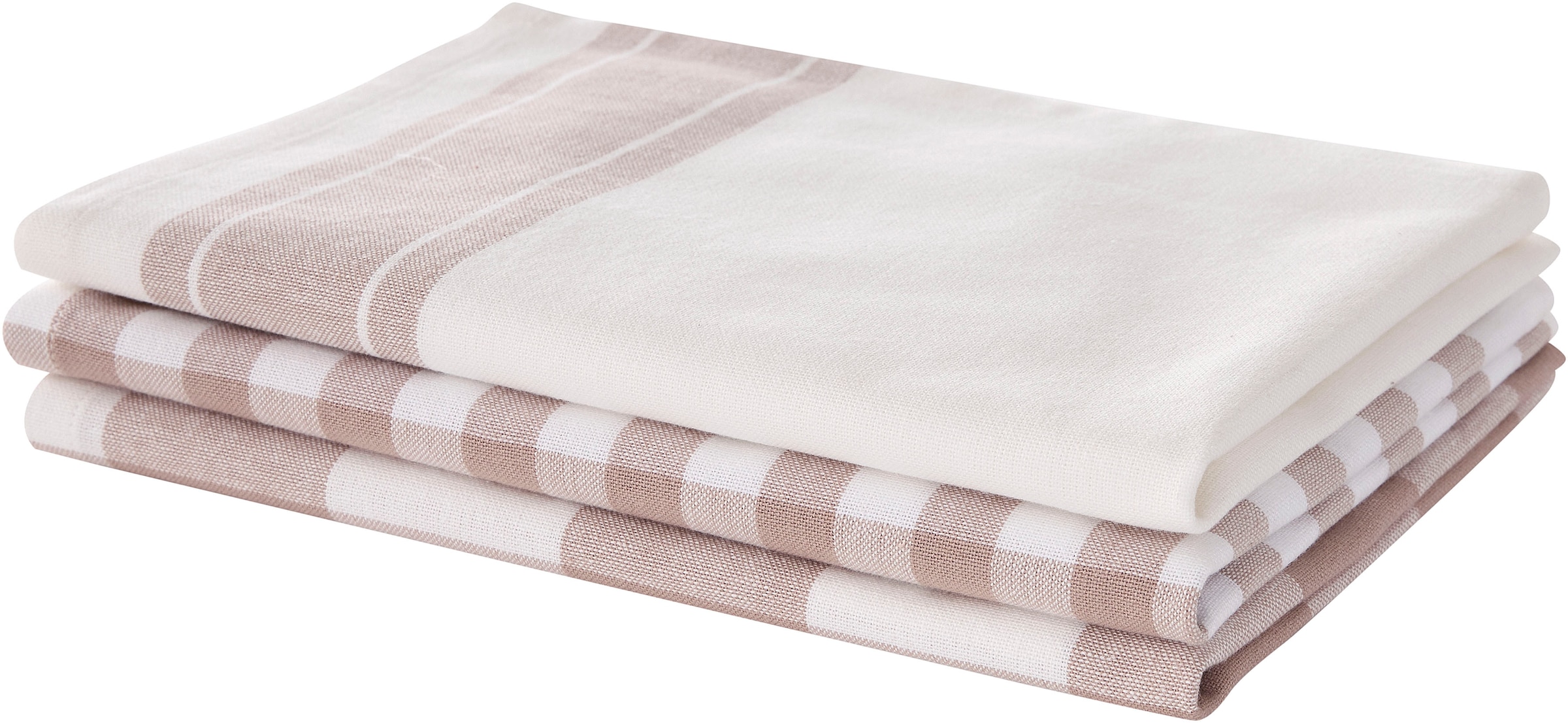 OTTO home Geschirrtuch »Ravven« 100 % Baumwolle, 65 × 50 cm, 3er-Set, Farbauswahl, Karo, Streifen