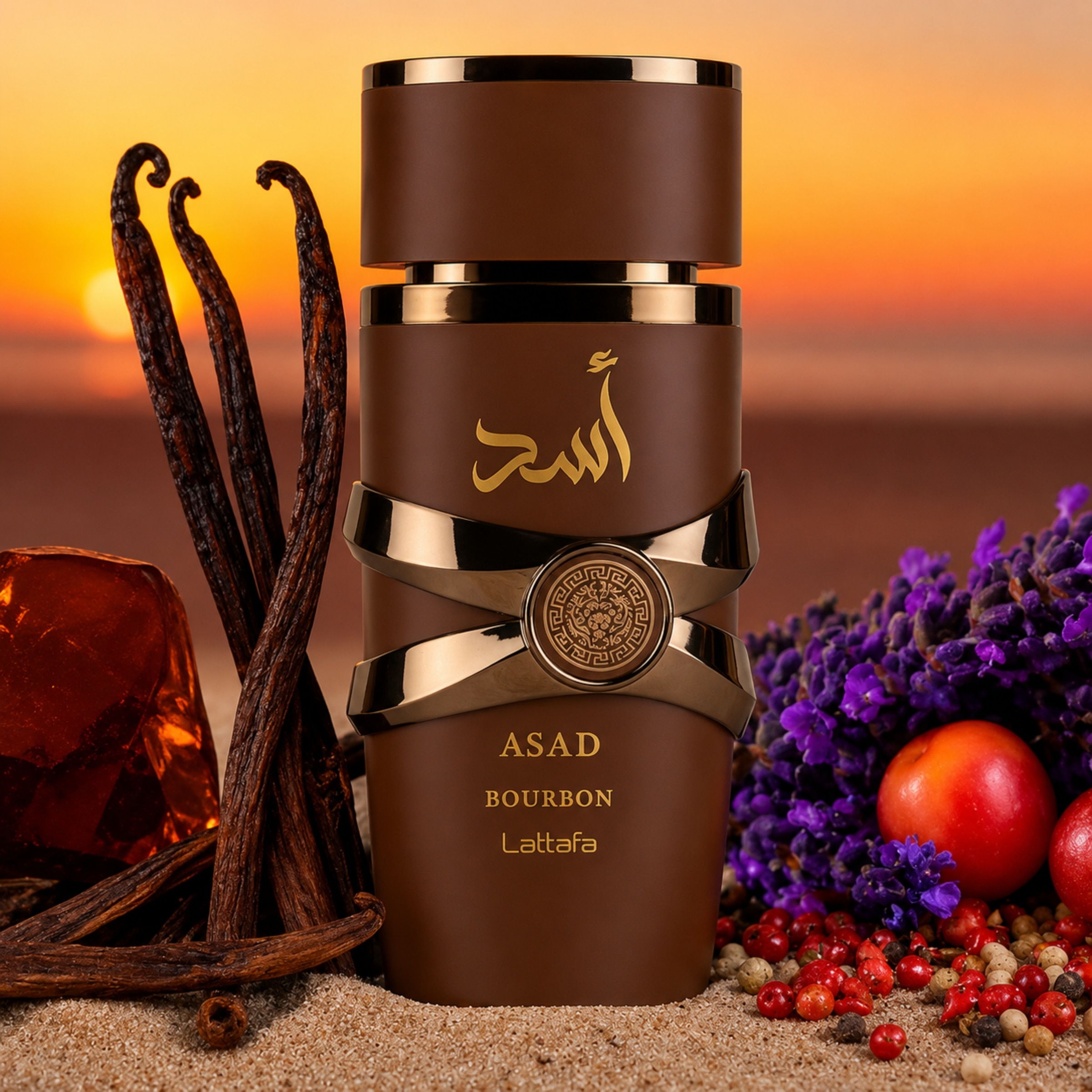 Lattafa Eau de Parfum »Asad Bourbon Eau de Parfum 100ml« Eau de Parfum, flüssiger Duft, 100 ml Inhalt