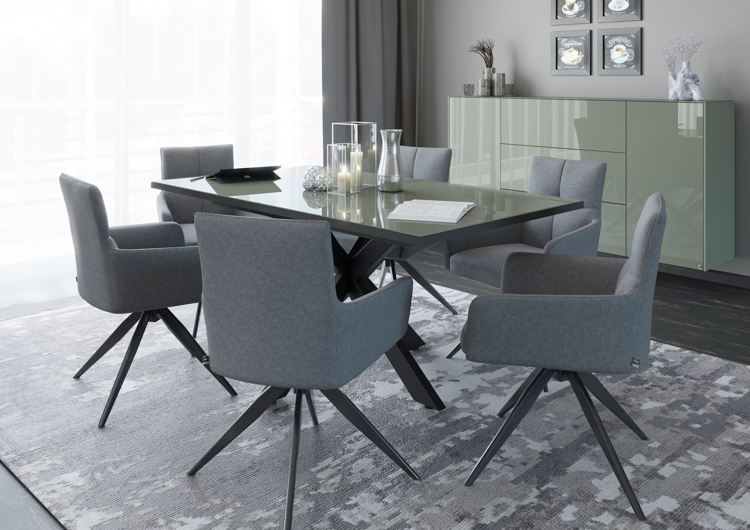 set one by Musterring Esstisch »Reno« 1 Stk. tlg. Mit Vierkantfuß, wählbaren Gestellen und Plattenfarben