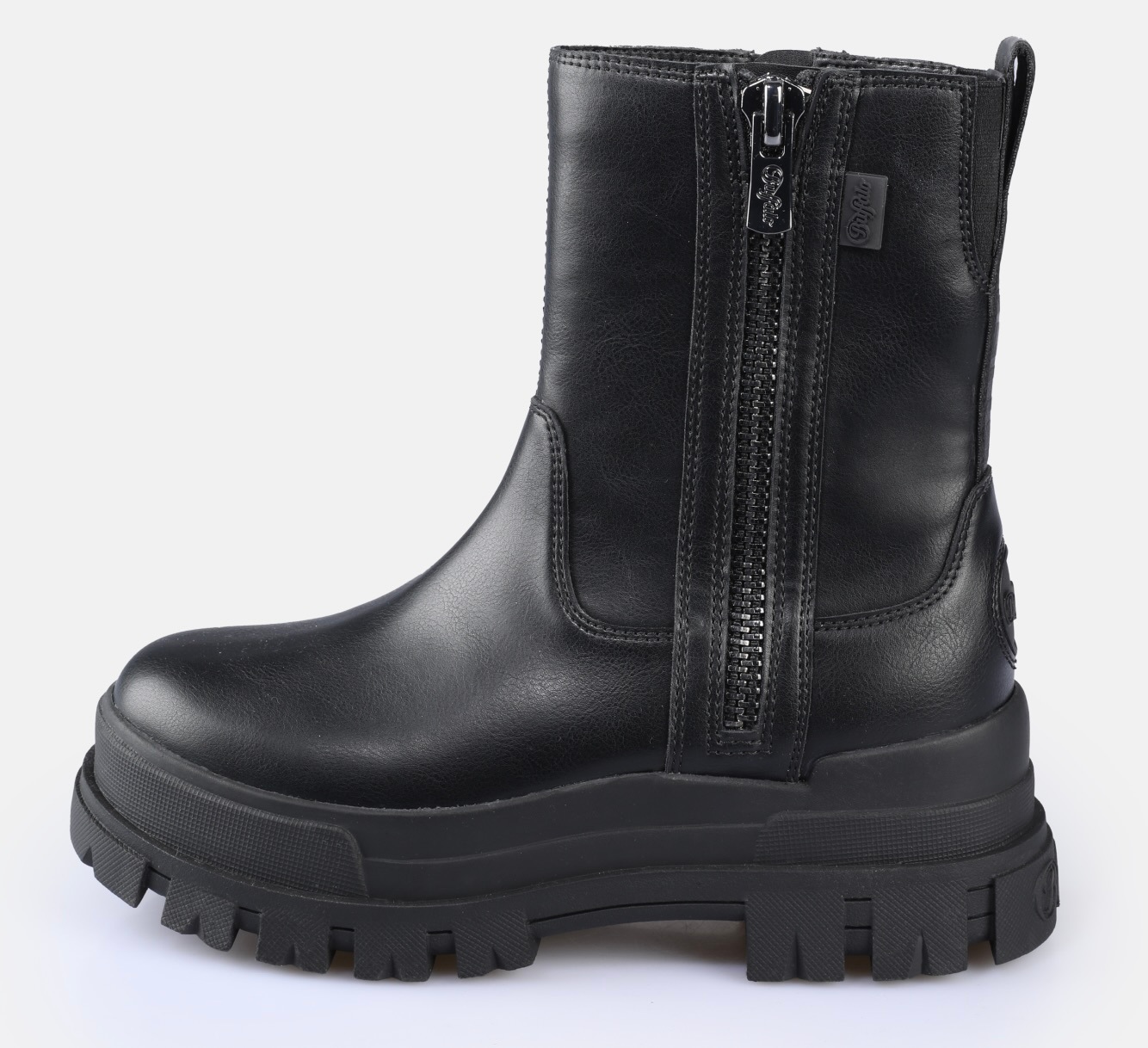 Buffalo Bikerboots »Aspha Bootie Zip«  Plateauboots, Stiefelette mit Memory Foam Innensohle