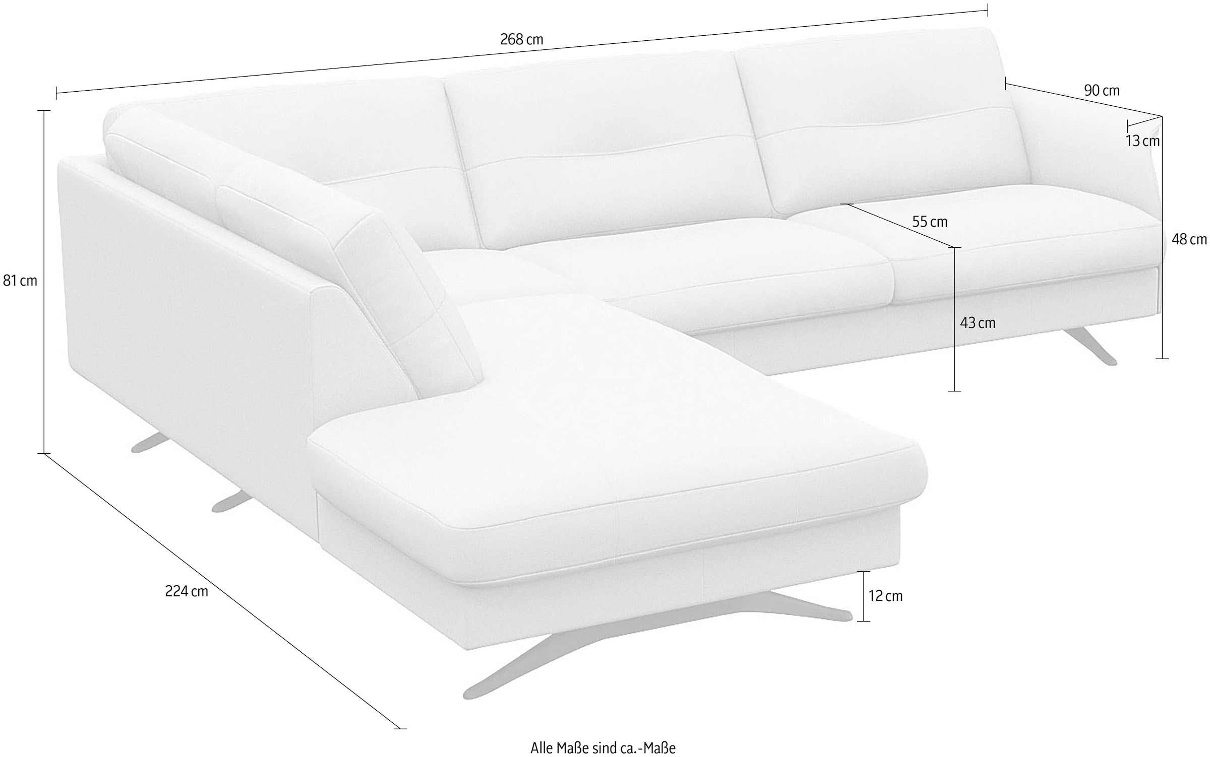FLEXLUX Ecksofa »Glow bequem und komfortabel durch hochwertigen Sitzaufbau, L-Form«, Skandinavisches Design, In hochwertiger Verarbeitung