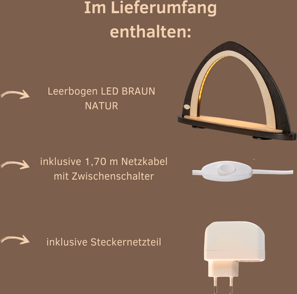 Weigla LED Schwibbogen »Weihnachtsdeko, Made in Germany« 1 Stk. Leerbogen zum Selbstbestücken