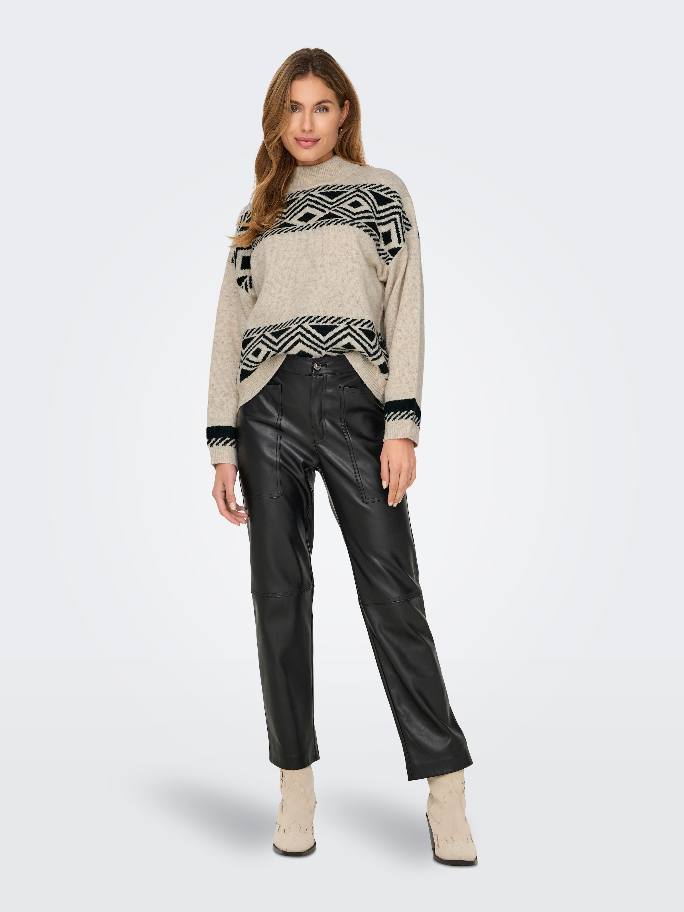 ONLY Stehkragenpullover »ONLVICTORIA L/S PULLOVER KNT NOOS«