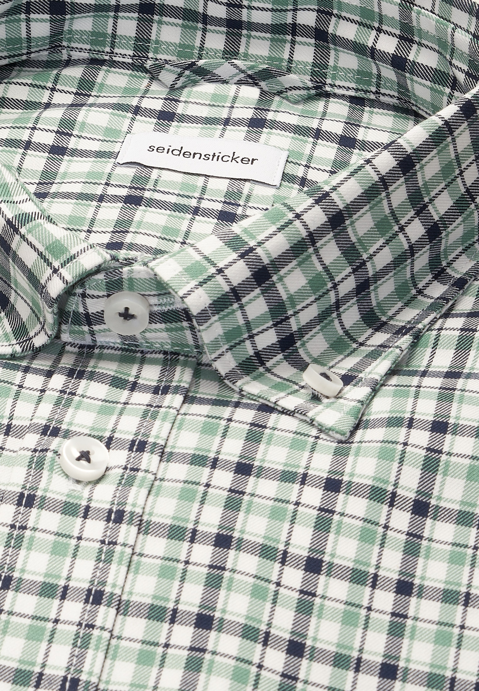 seidensticker Businesshemd »Regular« Regular 1/1 Button-Down-Kragen Karo