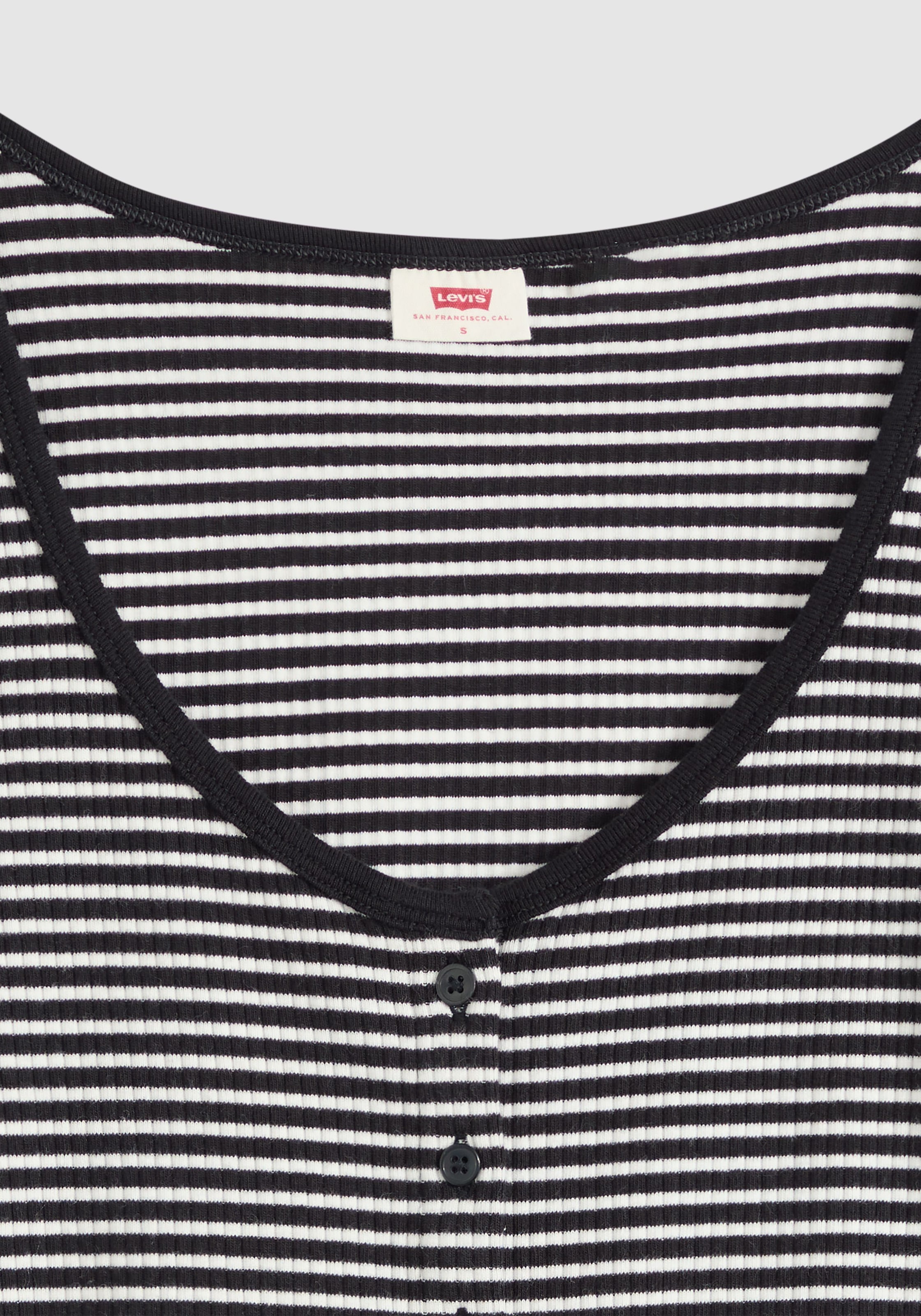 Levi's® T-Shirt »AUSTEN BUTTON THROUGH SS« Feinripp