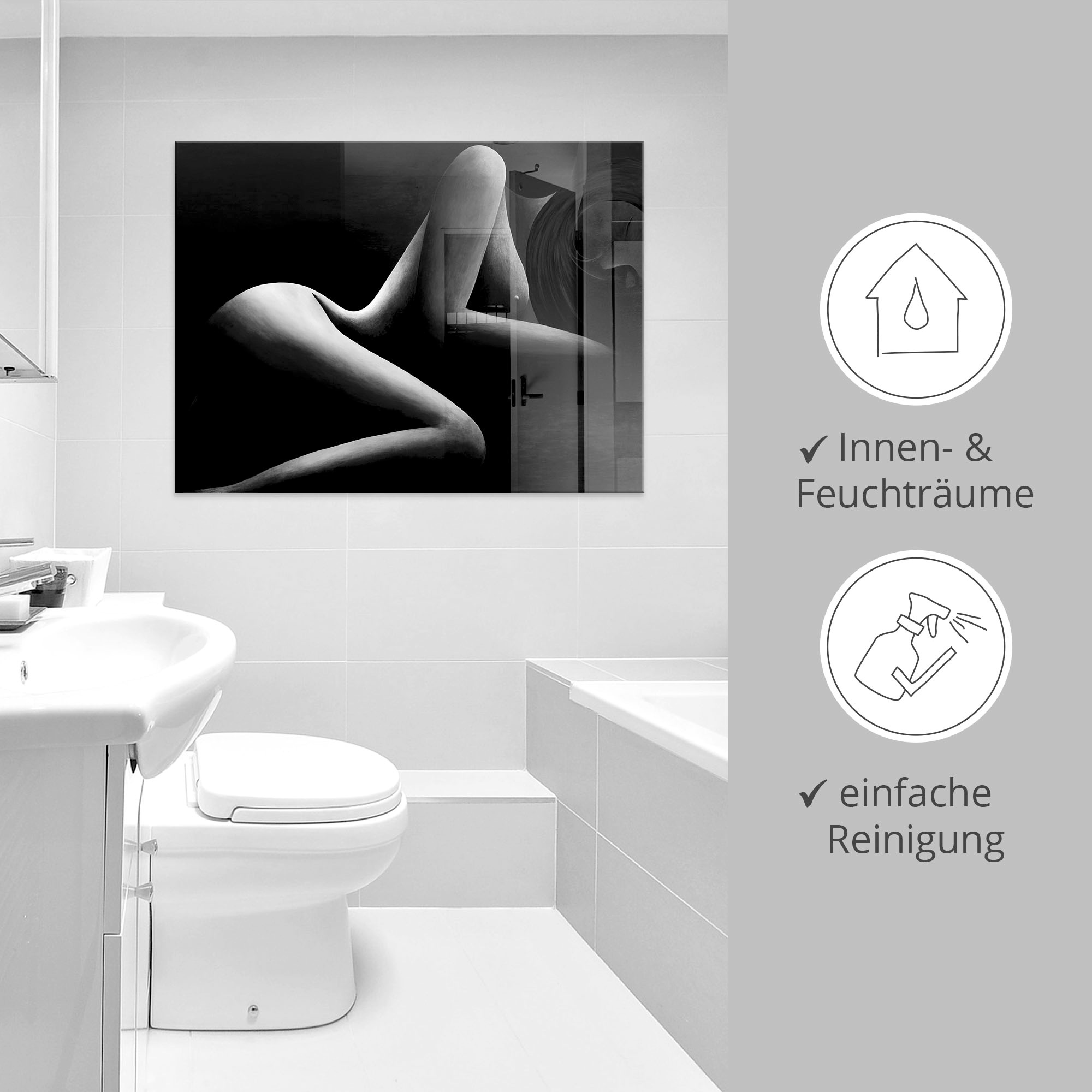 Artland Glasbild »Akt« Frau 1 Stk. tlg. in verschiedenen Größen