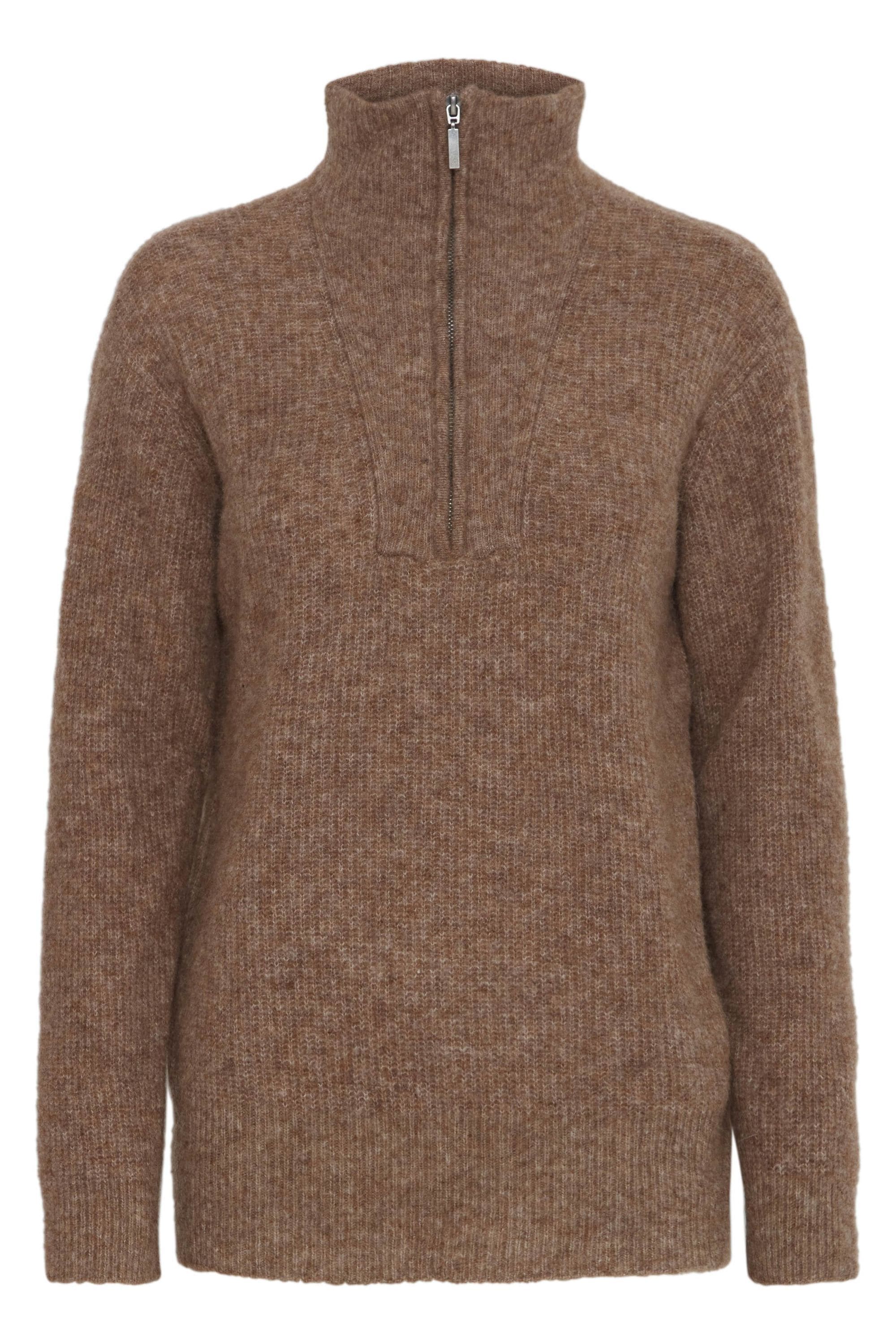 Strickpullover »Strickpullover PZASTRA Zipper Roll Neck Pullover«