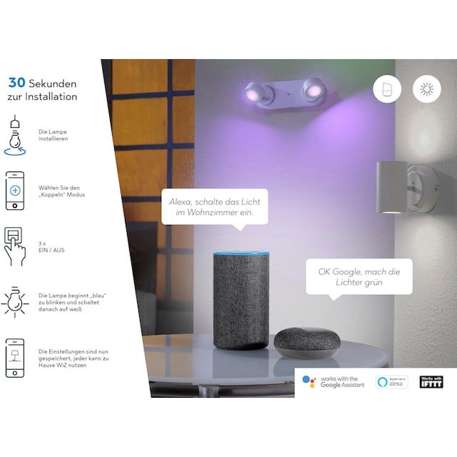 TRIO Leuchten LED Deckenleuchte »NALIDA«, 1 flammig-flammig, Mit WiZ- Technologie für eine moderne Smart Home Lösung online kaufen | mit 3 Jahren  XXL Garantie