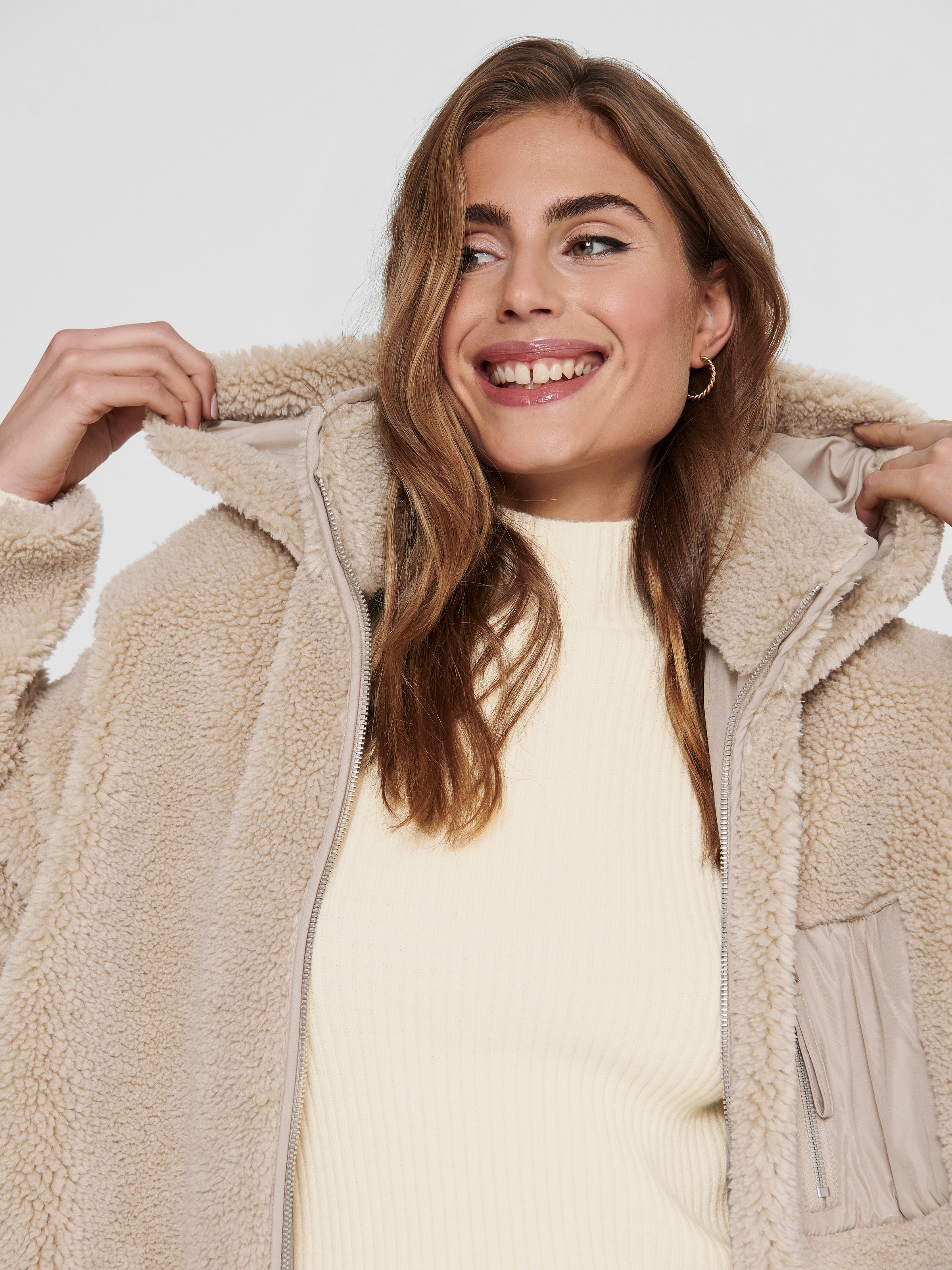 ONLY Wollmantel »ONLSASCHA SHERPA JACKET LIFE OTW NOOS«