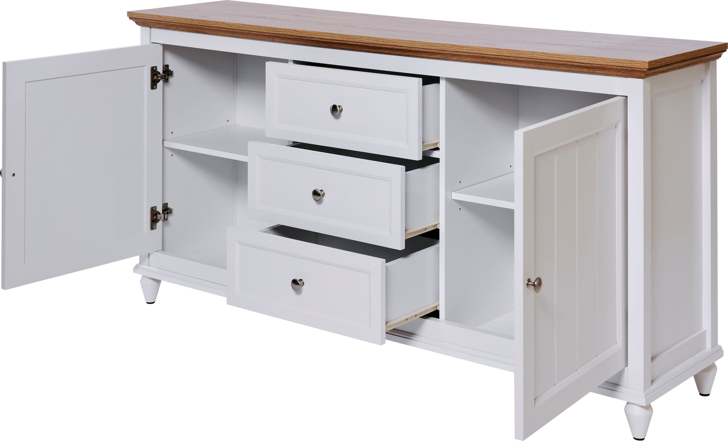 Jahnke Sideboard »COTTAGE SB 150«, (1 St.), Sideboard, Landhausstil, 2 Türen und 3 Schubladen, Breite ca. 150 cm