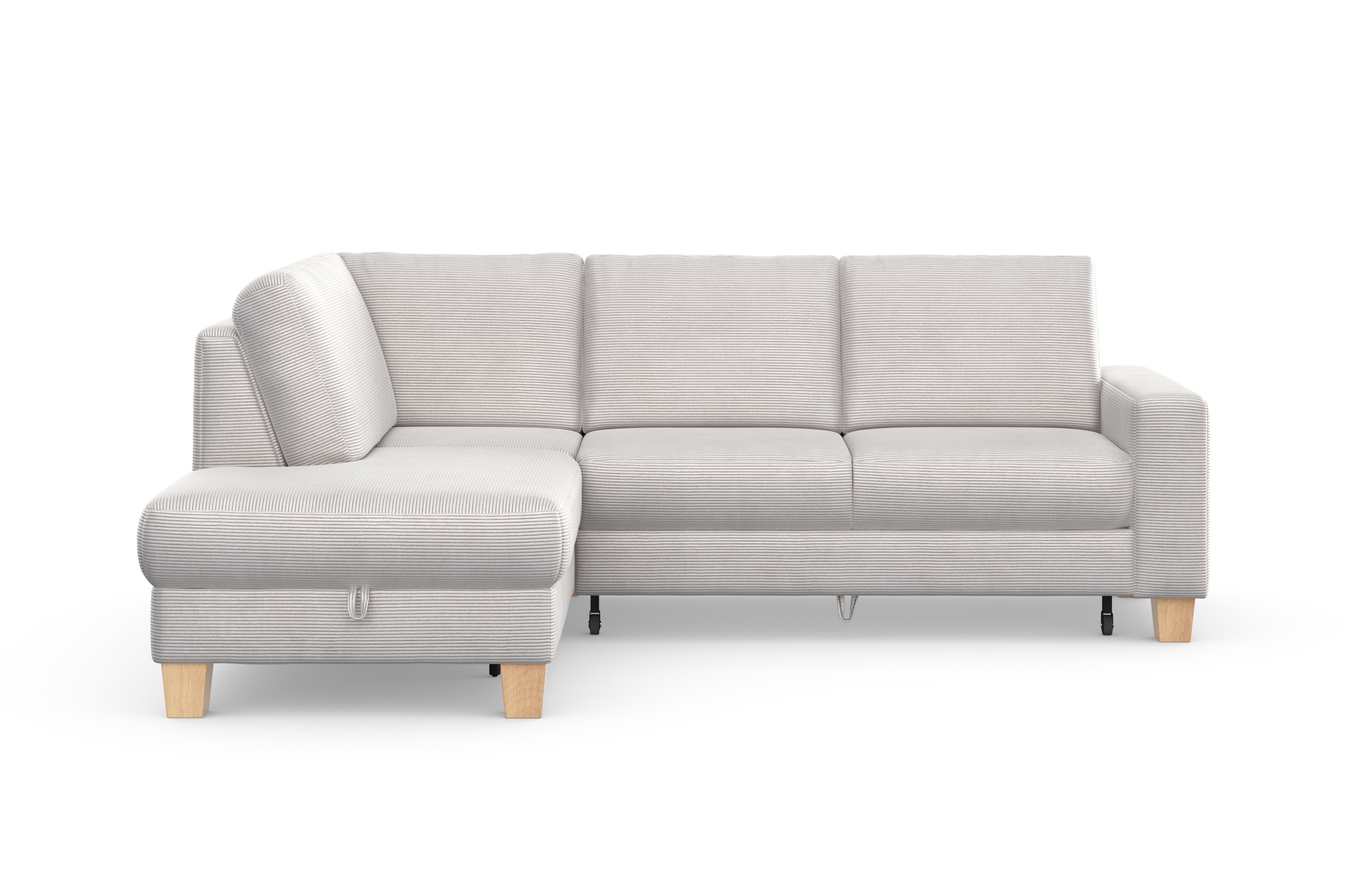 Home affaire Ecksofa »Summer L-Form«, mit Ottomane, wahlweise mit Bettfunktion und Bettkasten, Cord-Bezug
