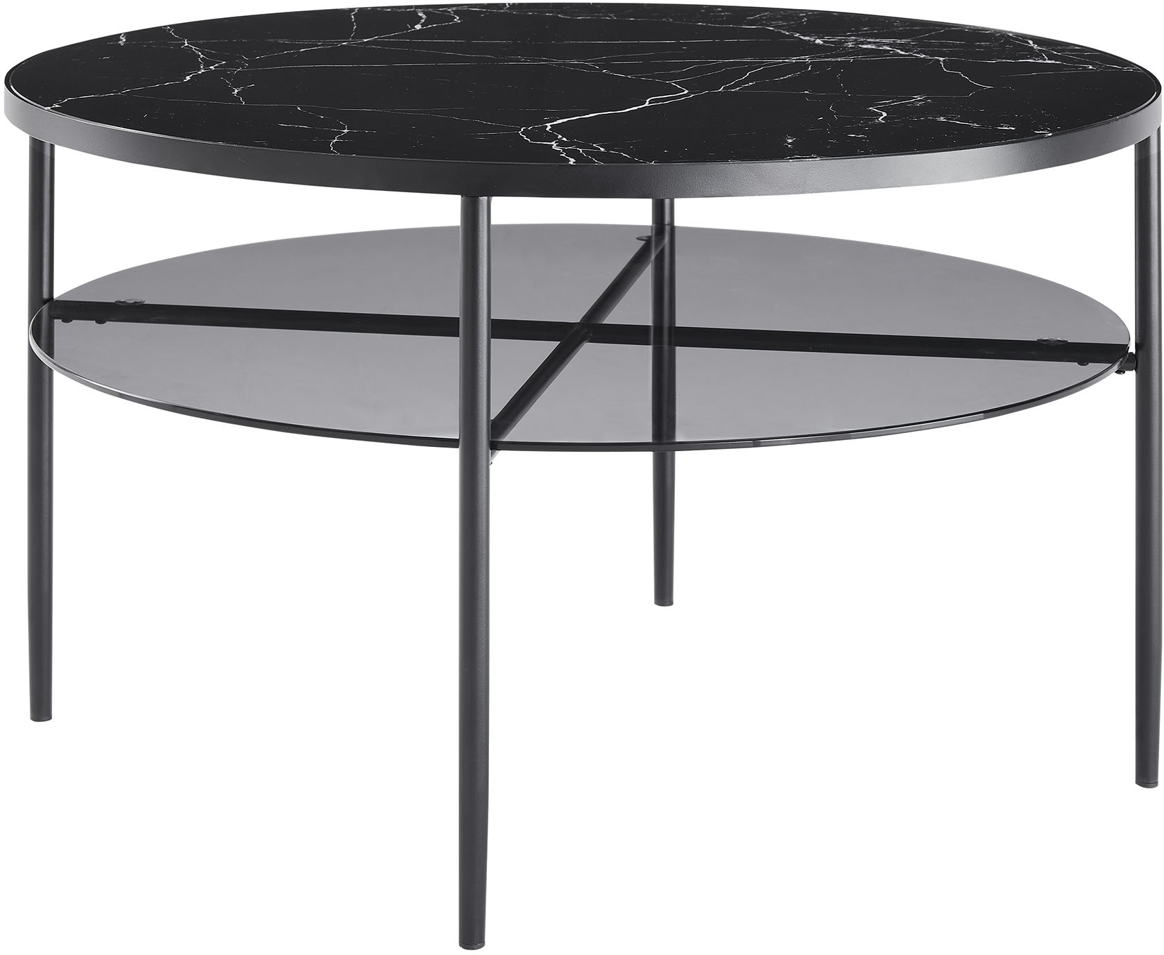 SalesFever Couchtisch, (1 St.), Tischplatte in Marmoroptik
