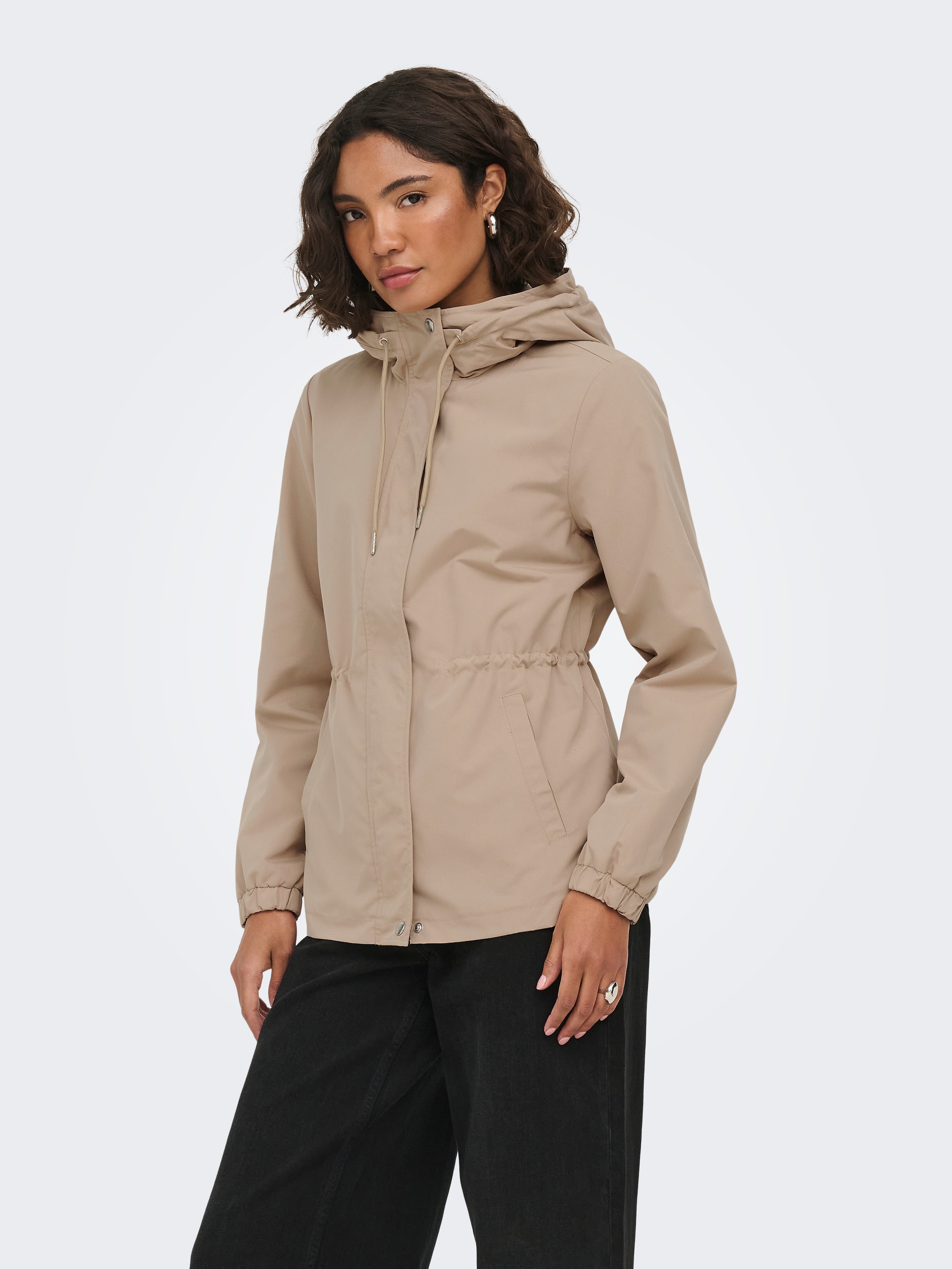 ONLY Parka »ONLASTA LIFE STRING PARKA OTW« mit Kapuze Kunstfaser