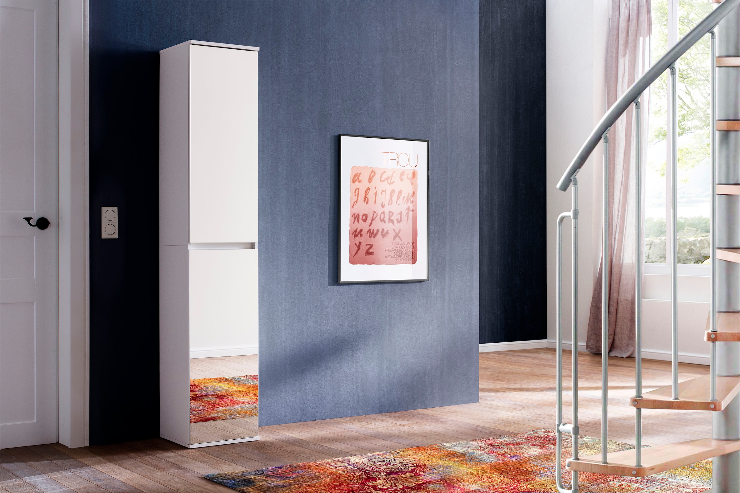 Home affaire Garderobenschrank »Malcesine« Garderobenschrank mit 2 Türen - (B/T/H) 37/34/191 cm