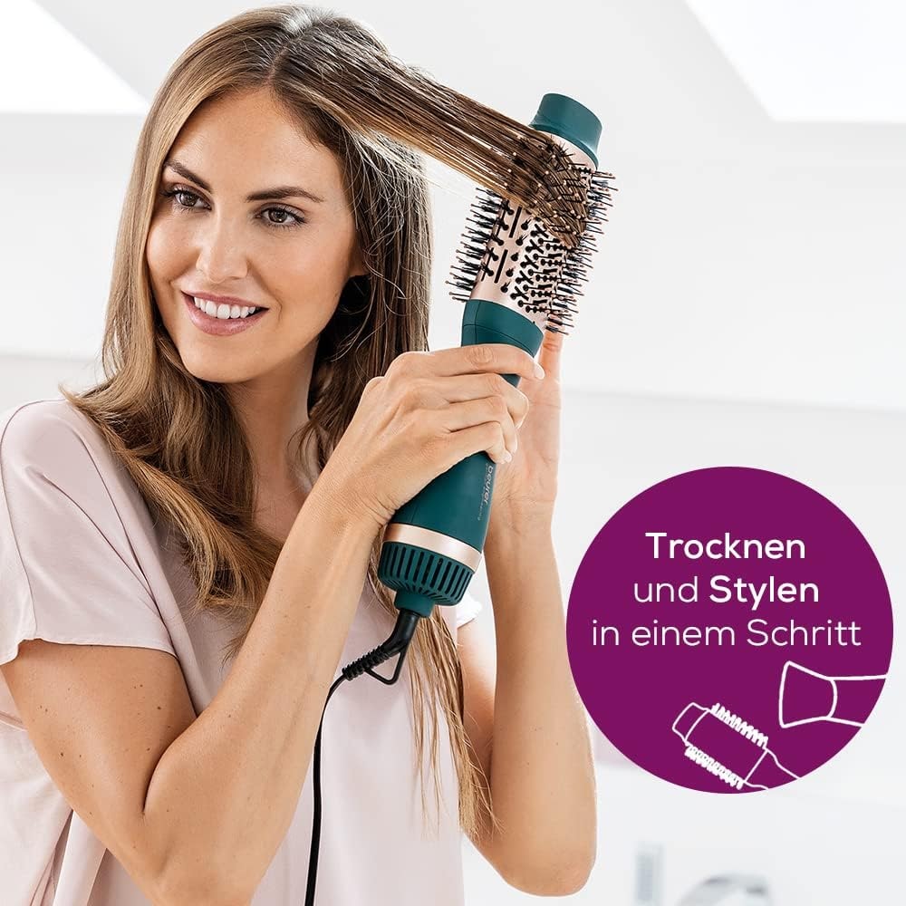 BEURER Warmluftbürste »HC 45 Ocean« 2-in-1 Volumen-& Haartrocknungsbürste, Keramik-Keratin Beschichtung